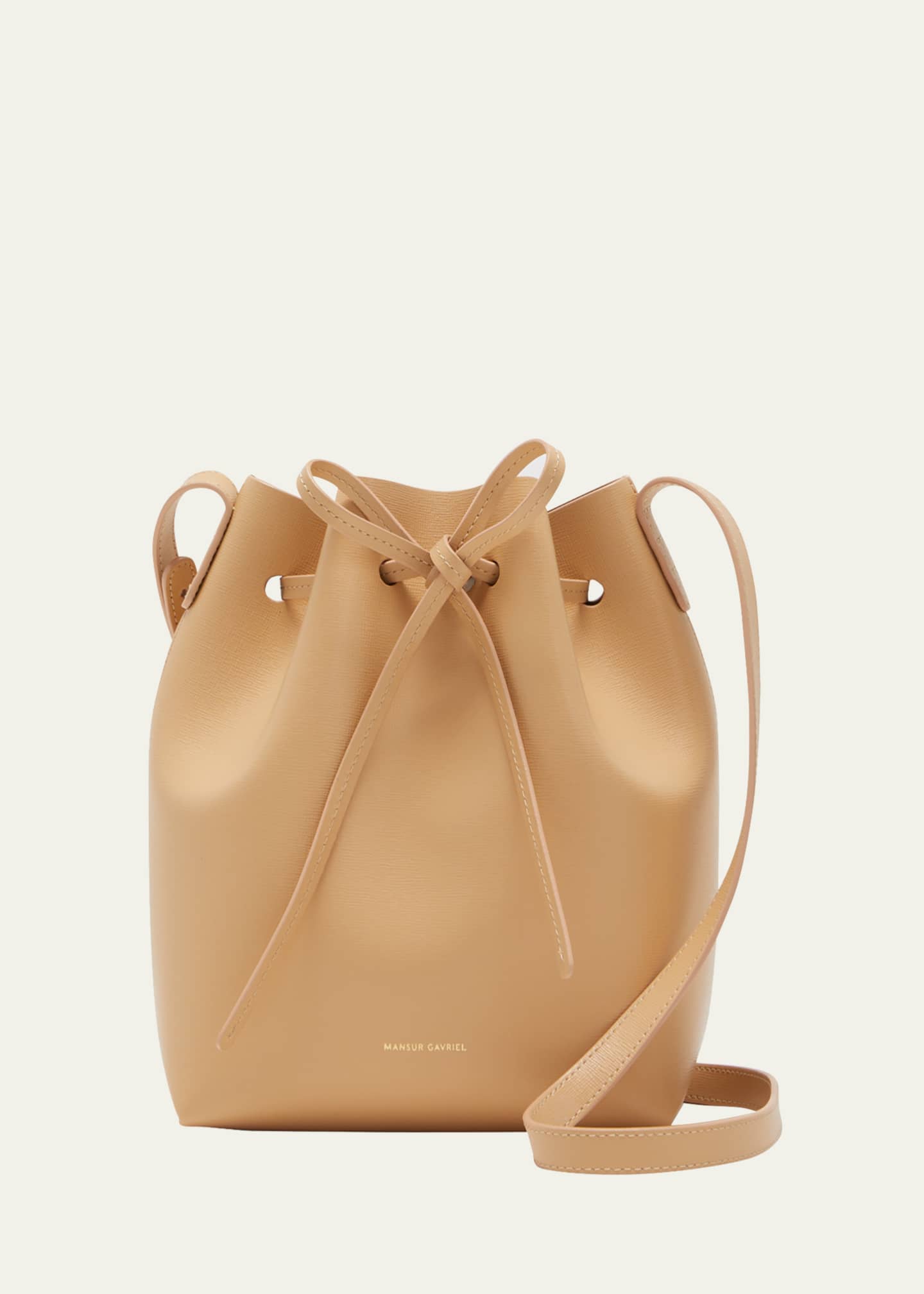 Mansur Gavriel Mini Leather Bucket Bag