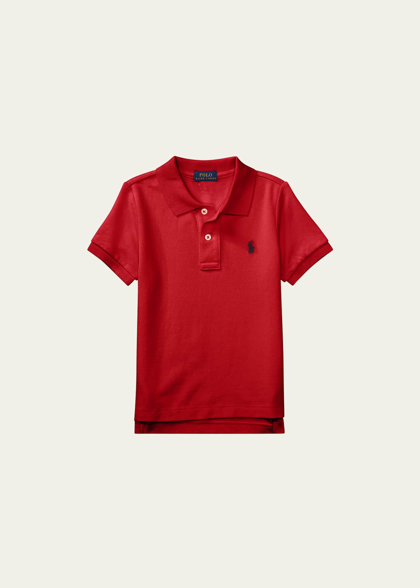 Ralph Lauren Childrenswear Short-Sleeve Logo Embroidery Polo Shirt, Size 2-3 Image 1 of 2