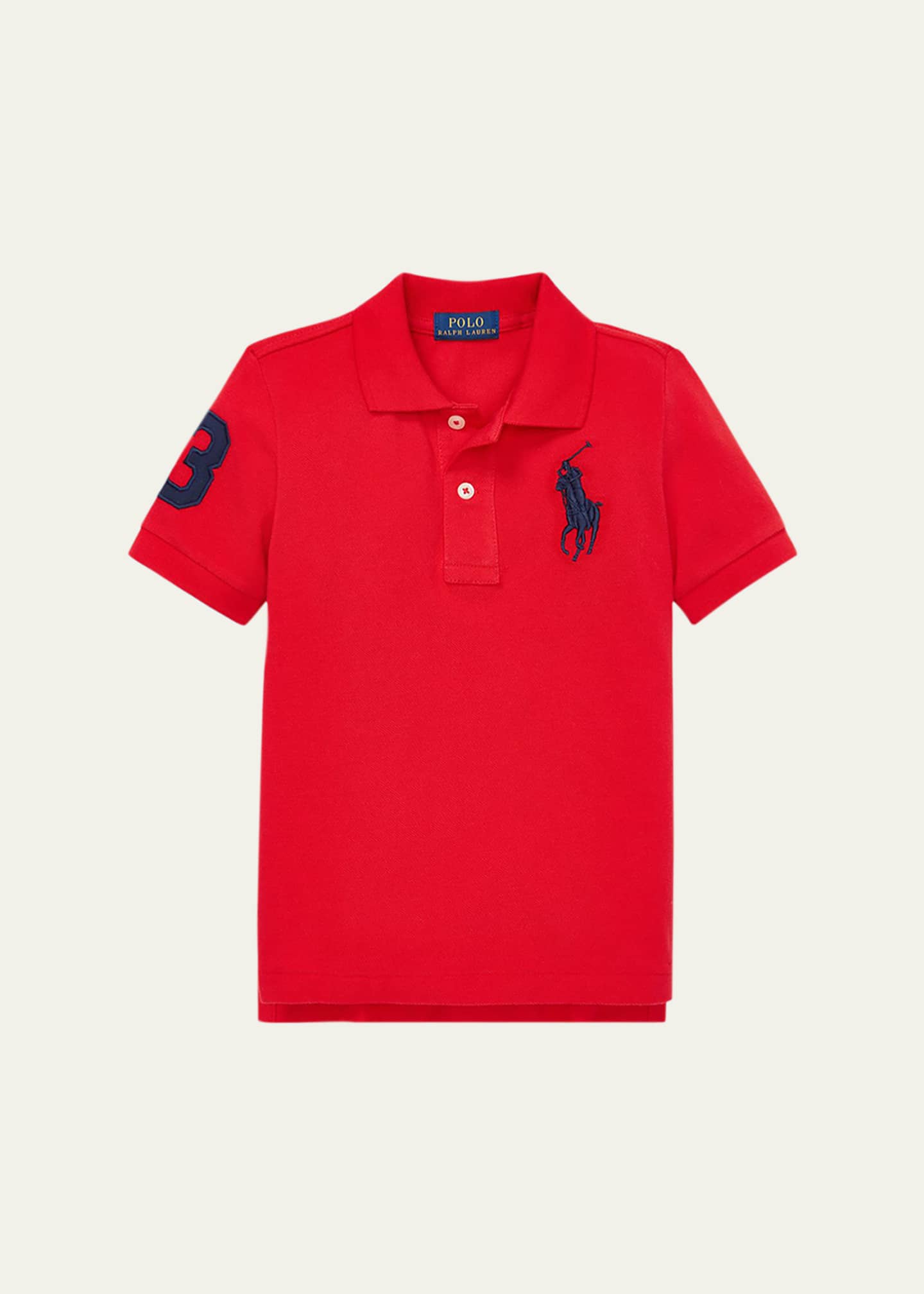 Ralph Lauren Childrenswear Boy's Big Pony Mesh Knit Polo, Size 2-7