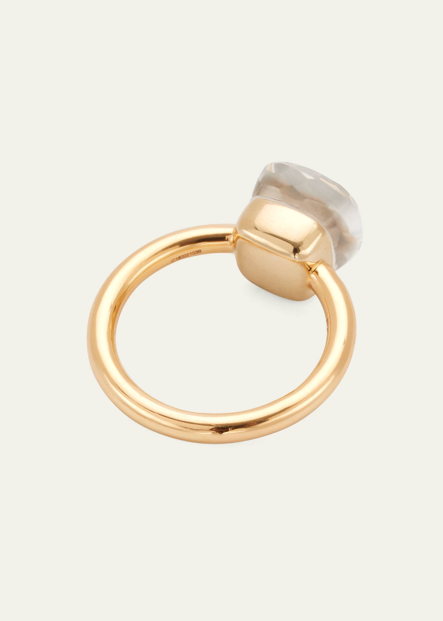 Pomellato Nudo Classic 18k Gold White Topaz Ring, Size 56 Image 4 of 5