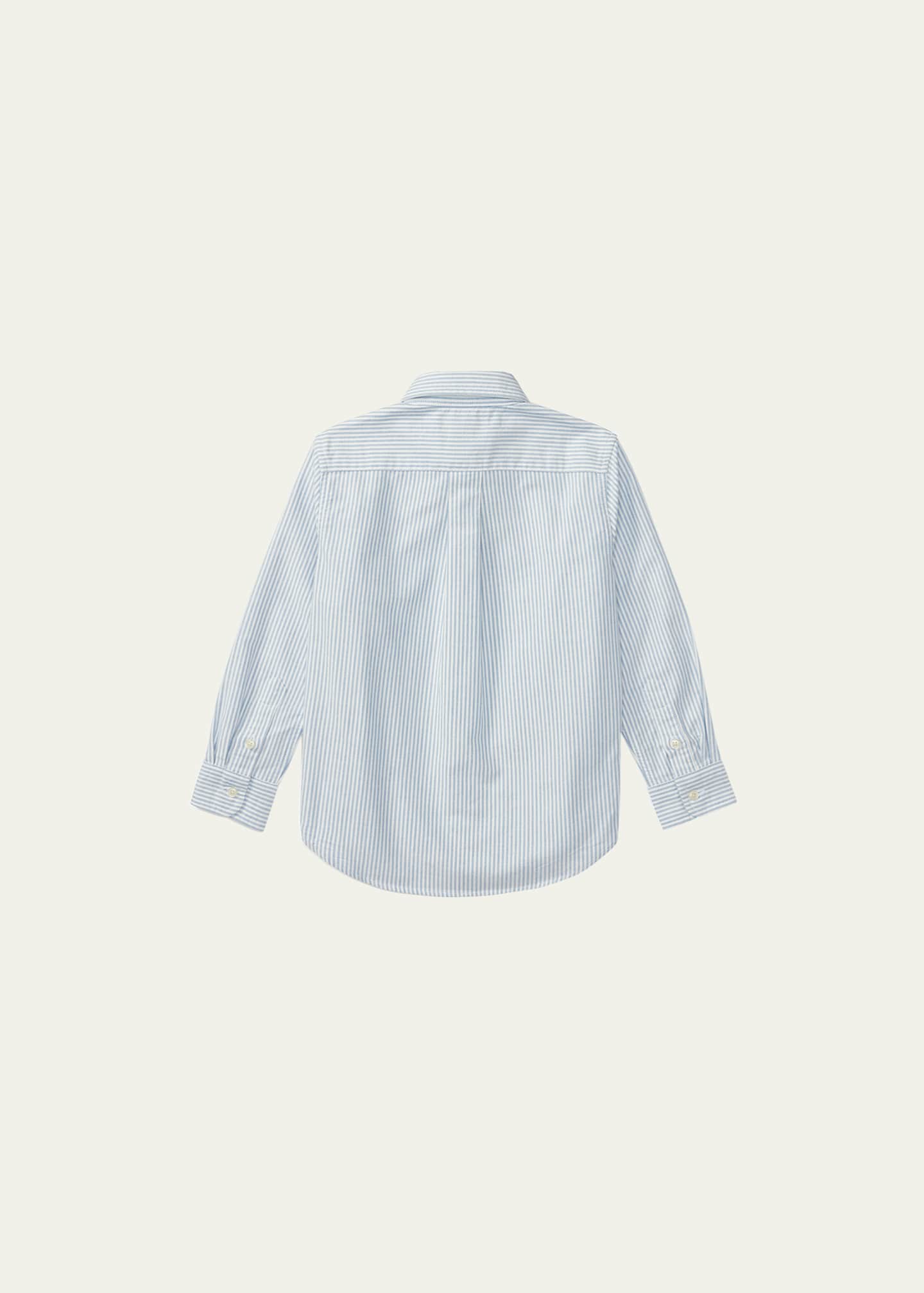 Ralph Lauren Childrenswear Boy's Cotton Oxford Stripe Sport Shirt, Size 2-7 Image 2 of 2