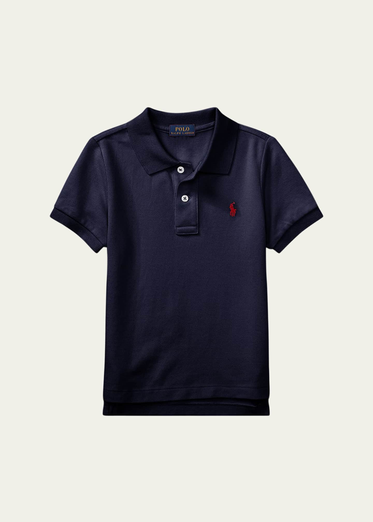 Ralph Lauren Childrenswear Boy's Short-Sleeve Logo Embroidery Polo Shirt, Size 2-7 Image 1 of 2