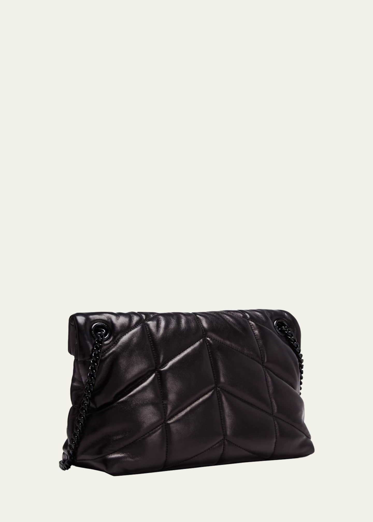 Saint Laurent Puffer Small YSL Quilted Pouch Clutch Bag