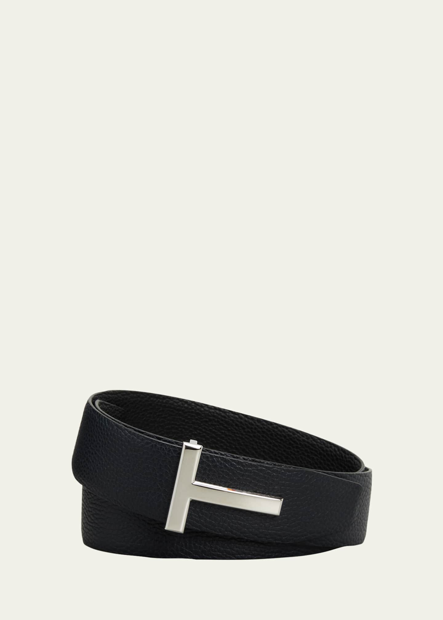 TOM FORD Men's Signature T Reversible Leather Belt - Bergdorf Goodman