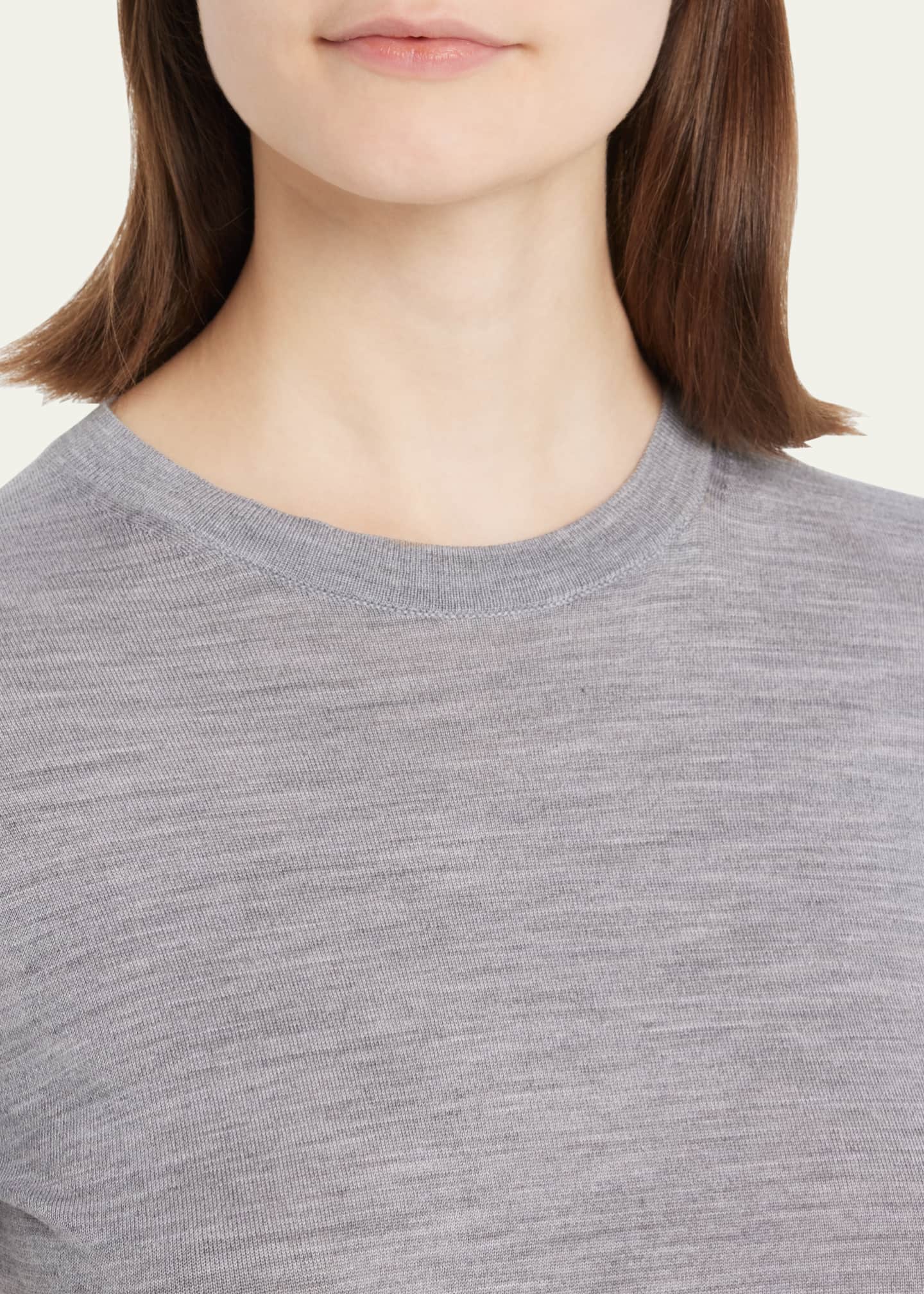 Theory Basic Regal Wool Short-Sleeve Tee - Bergdorf Goodman