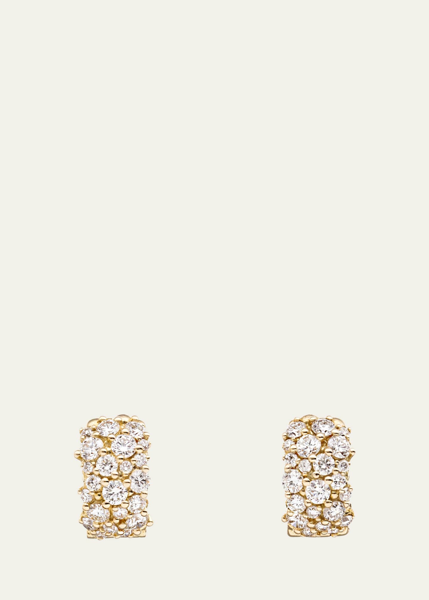 Paul Morelli 18K Gold Large Diamond Confetti Huggie Earrings