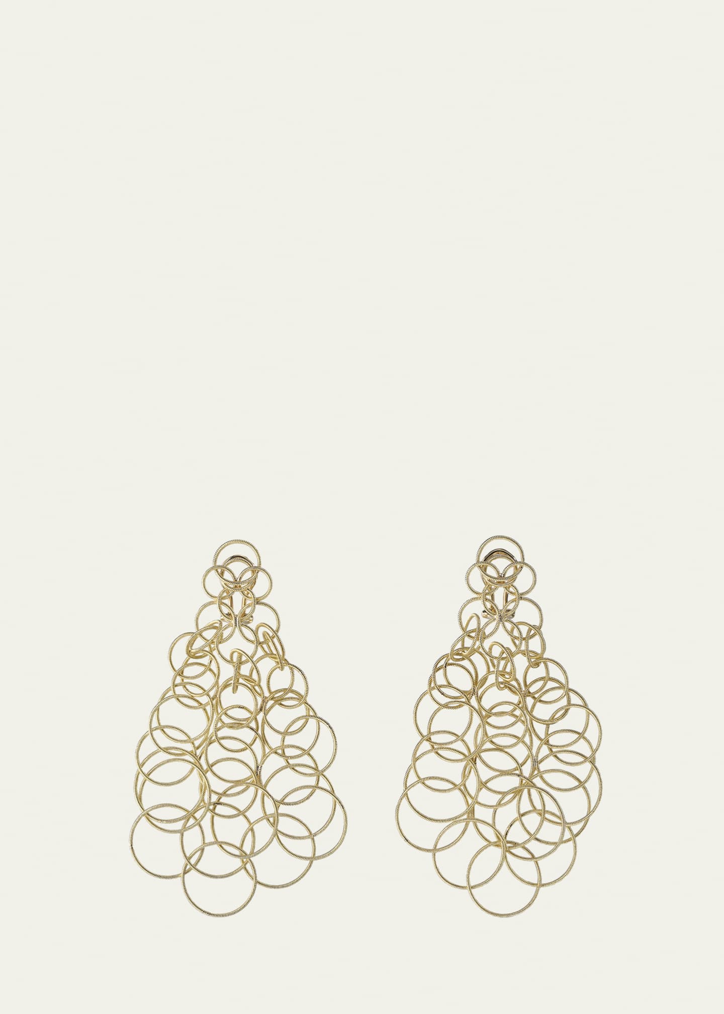 Buccellati Hawaii 18k Gold Long Pendant Earrings, 9cm Image 1 of 4