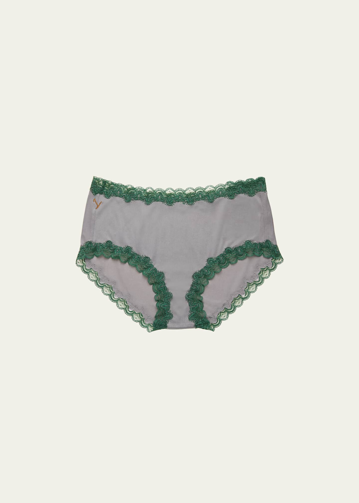 Uwila Warrior Soft Silks LaceTrim Bikini Briefs Bergdorf Goodman