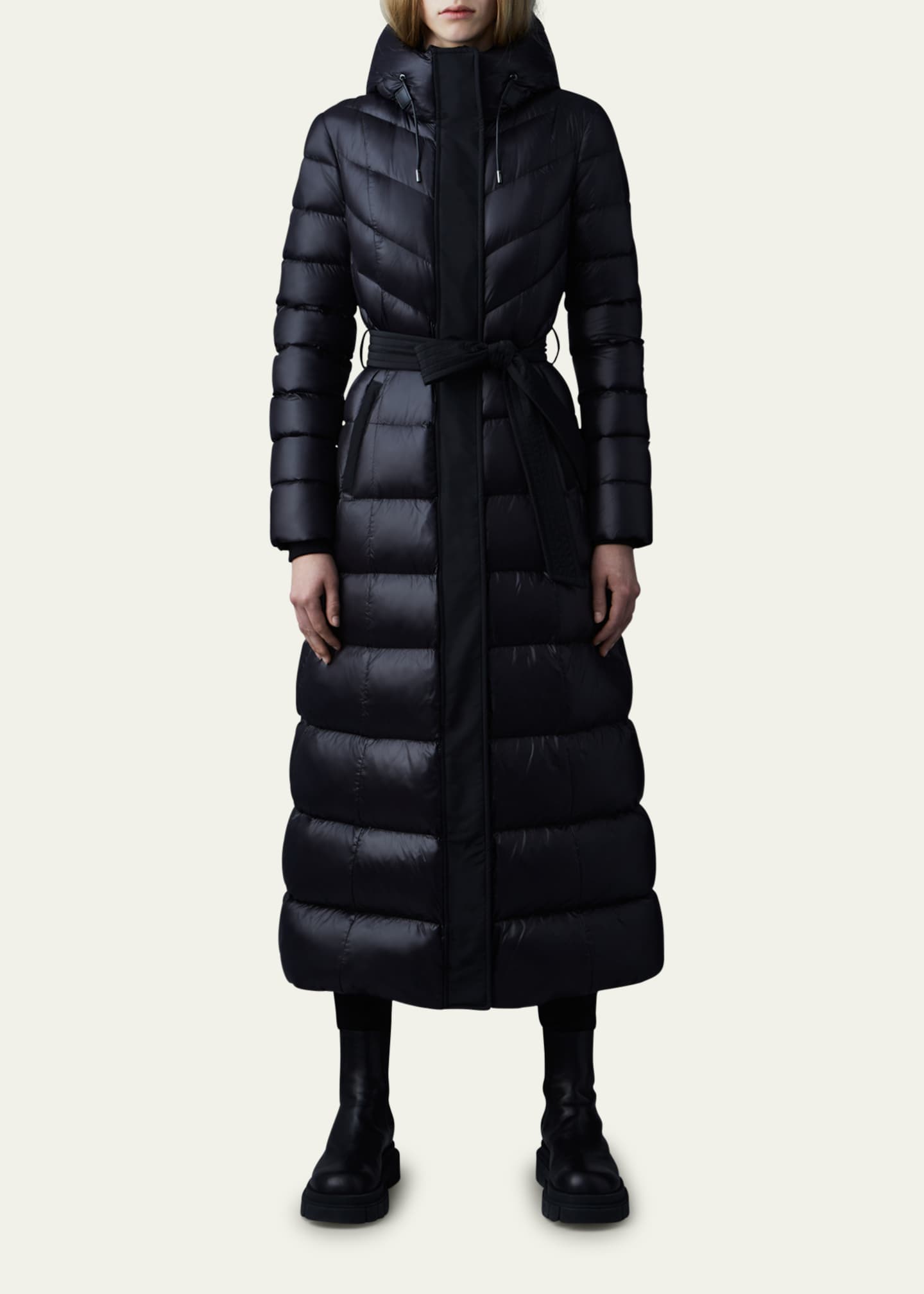 Mackage Calina Zip-Front A-Line Down Coat - Bergdorf Goodman