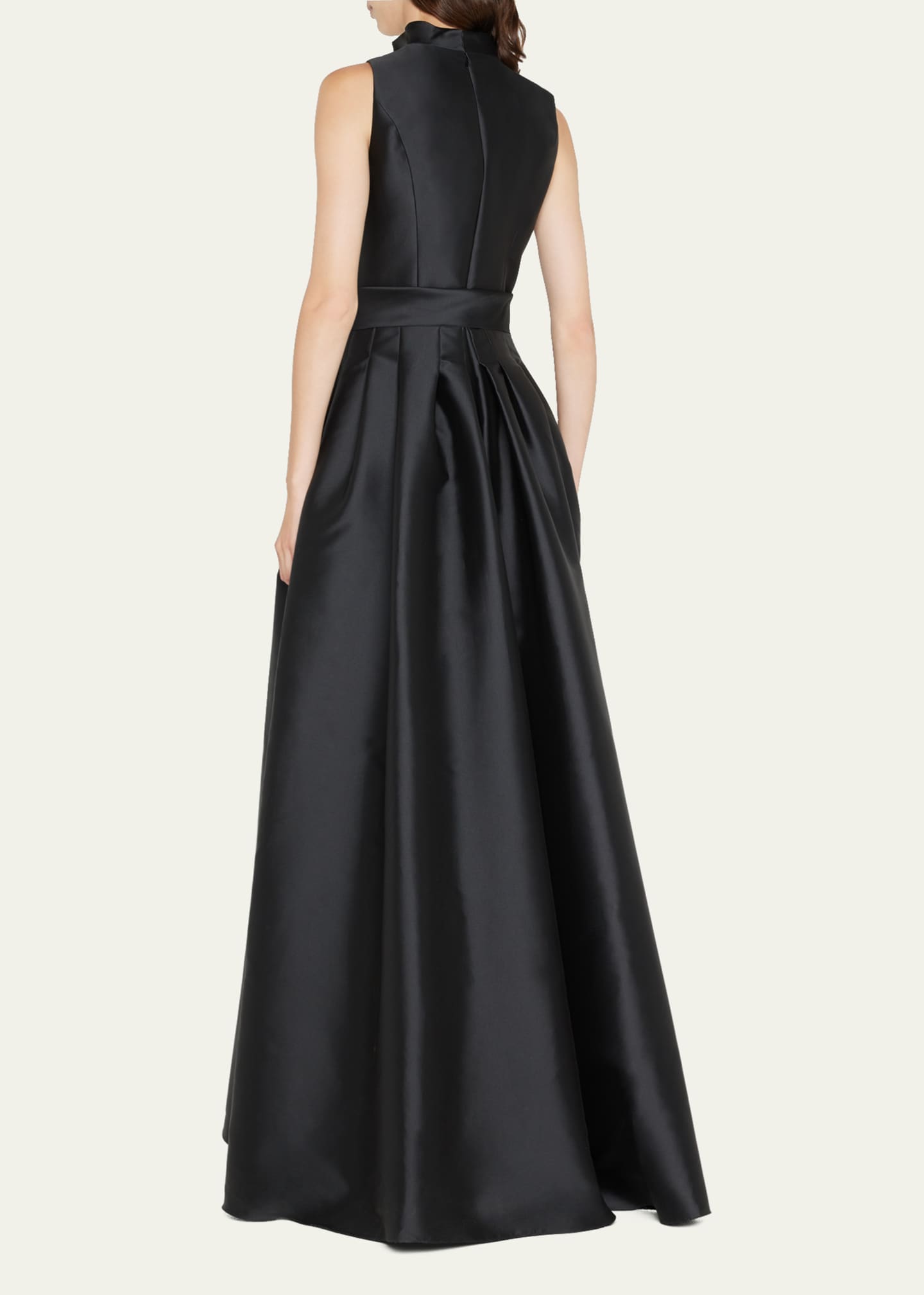 Carolina Herrera Satin V-Neck Gown Image 3 of 5