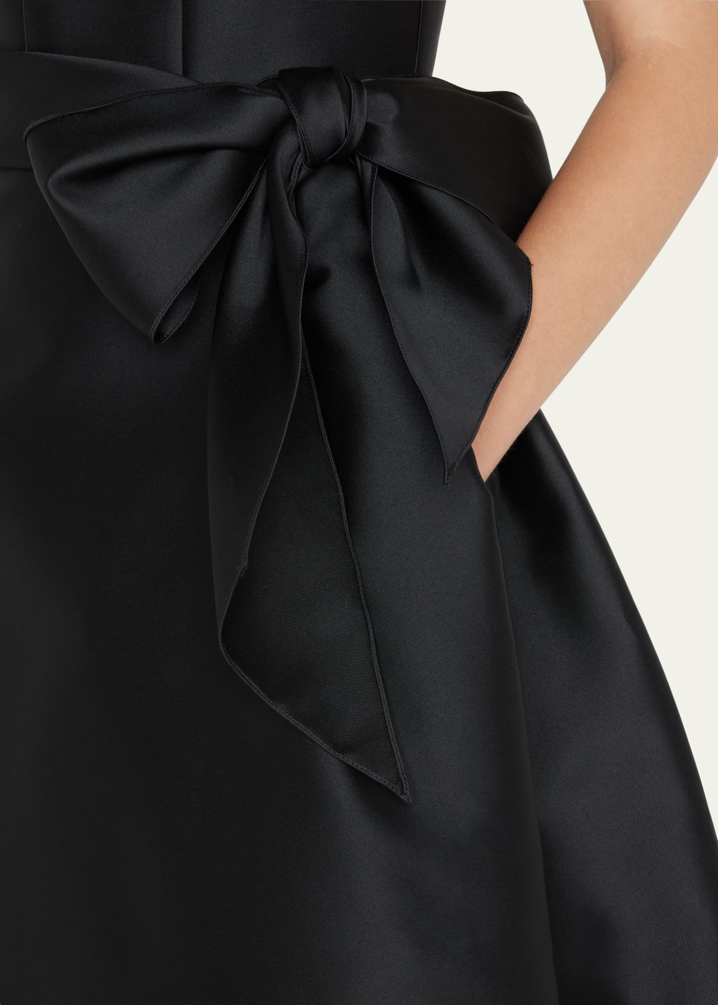 Carolina Herrera Satin V-Neck Gown Image 5 of 5