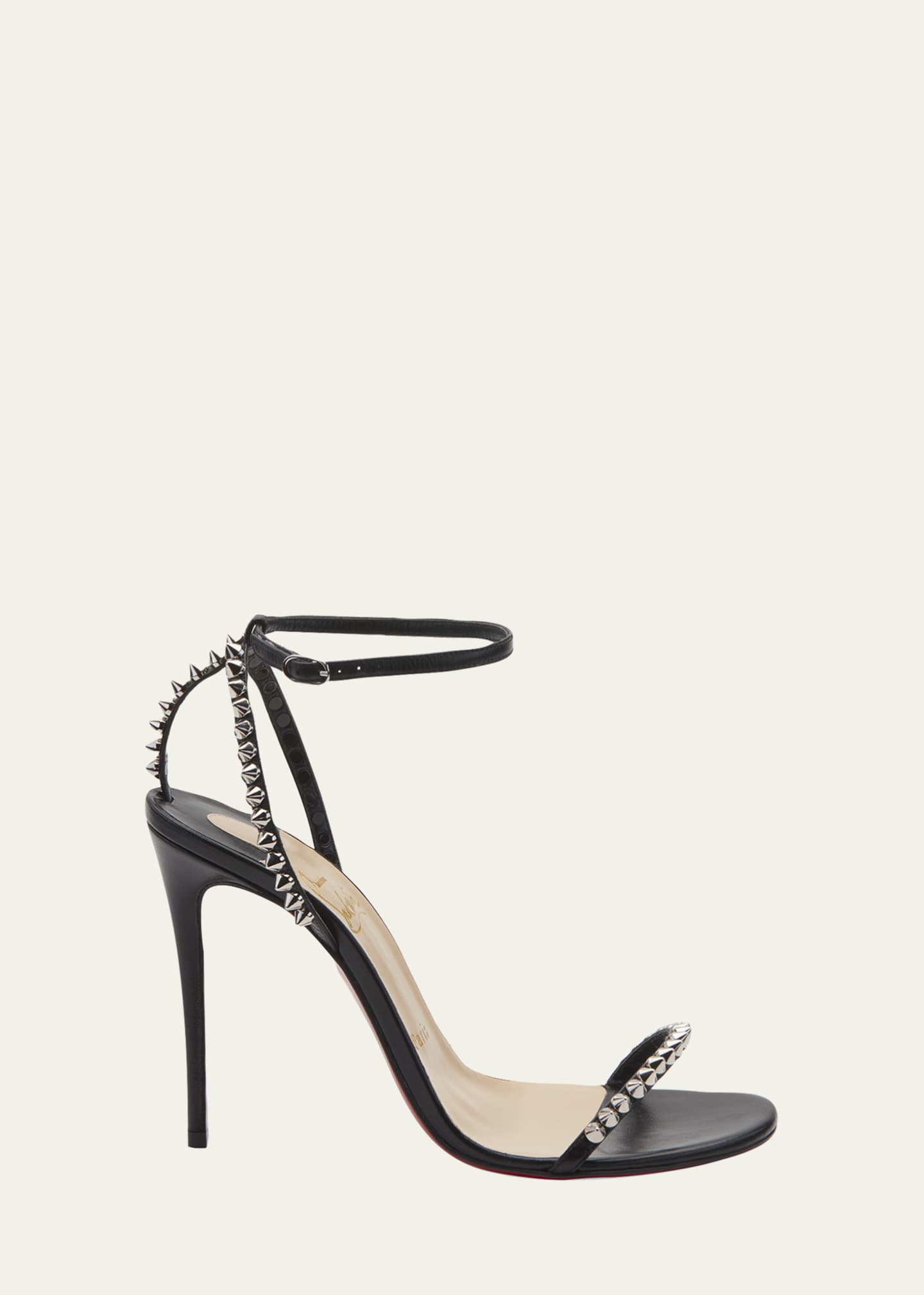 Christian Louboutin So Me Embellished Leather Sandals - Black