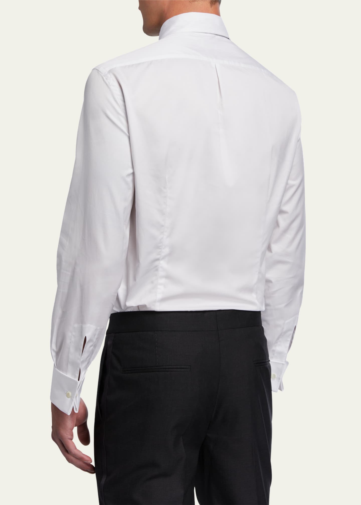 Brunello Cucinelli Men's Pleated-Bib Tuxedo Shirt Image 2 of 2