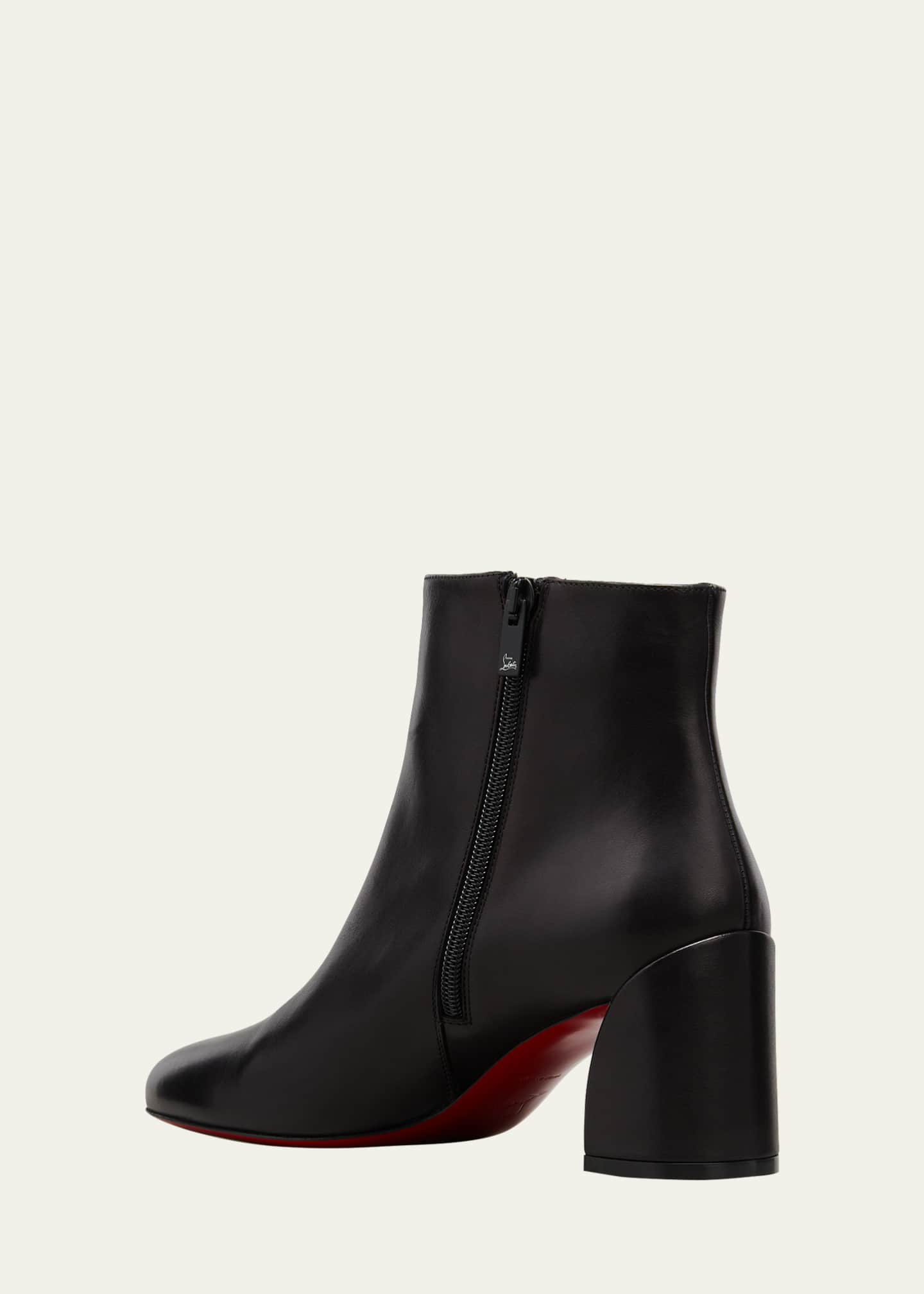 Christian Louboutin Turela Leather Side-Zip Red Sole Booties - Bergdorf ...