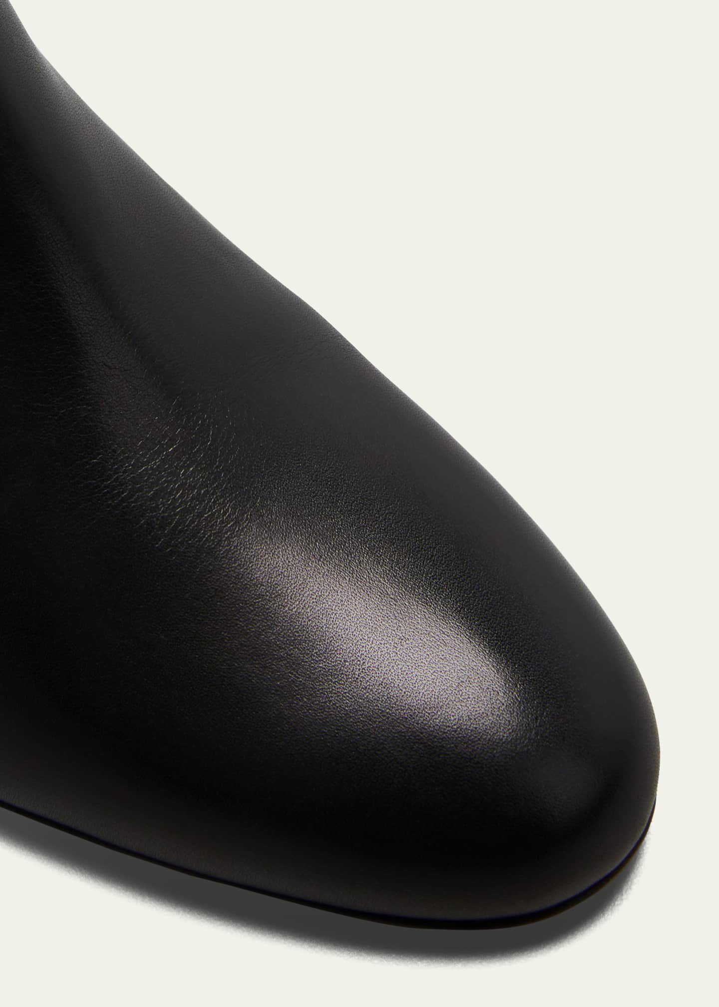 Christian Louboutin Turela Leather Side-Zip Red Sole Booties