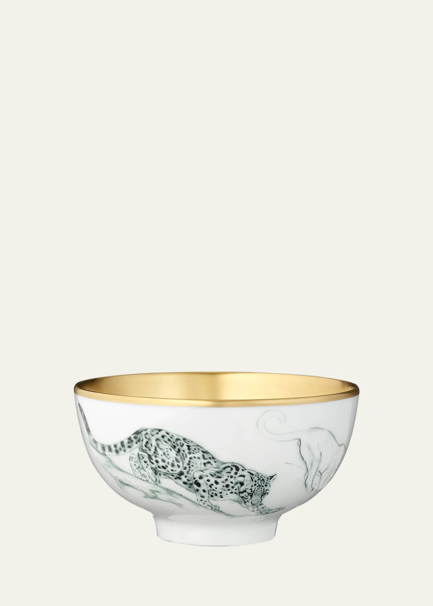 Hermes Carnets d'Equateur Gold Feline Bowl, Medium