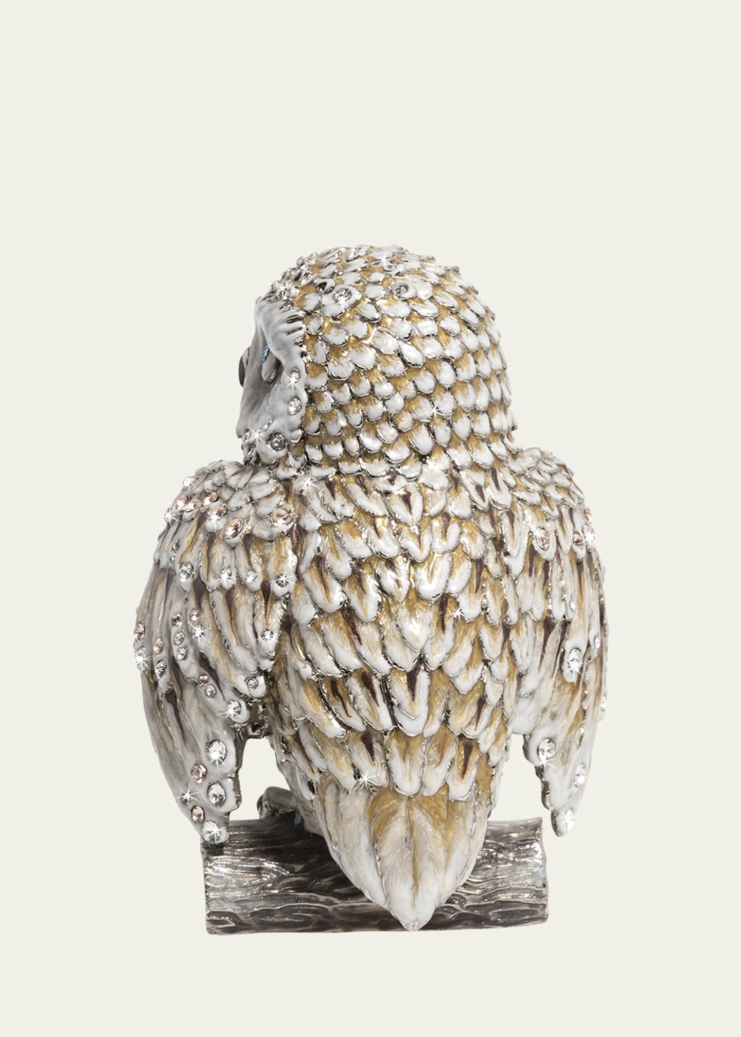 Jay Strongwater 5 Snow Owl Figurine Bergdorf Goodman