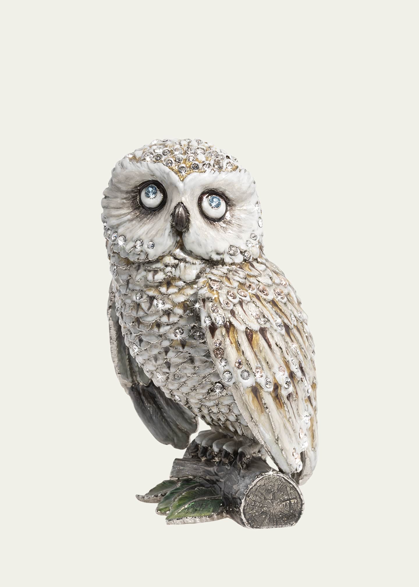 Jay Strongwater 5 Snow Owl Figurine Bergdorf Goodman