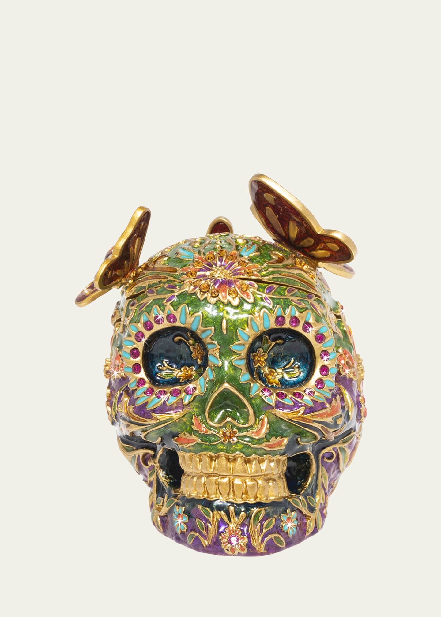 Jay Strongwater Skull with Butterflies Box Image 2 of 2