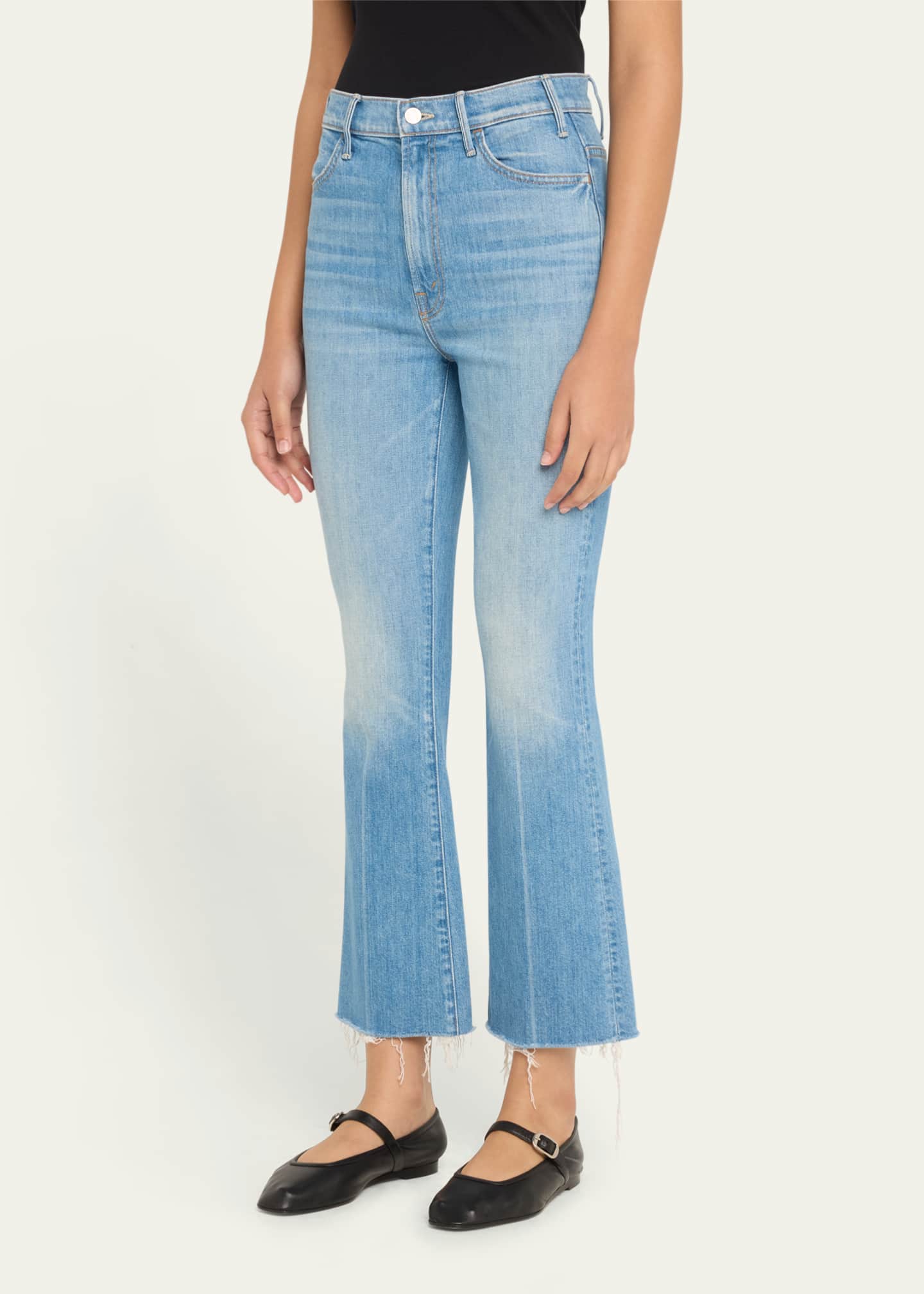 MOTHER The Hustler Ankle Fray Straight-Leg Jeans Image 4 of 5