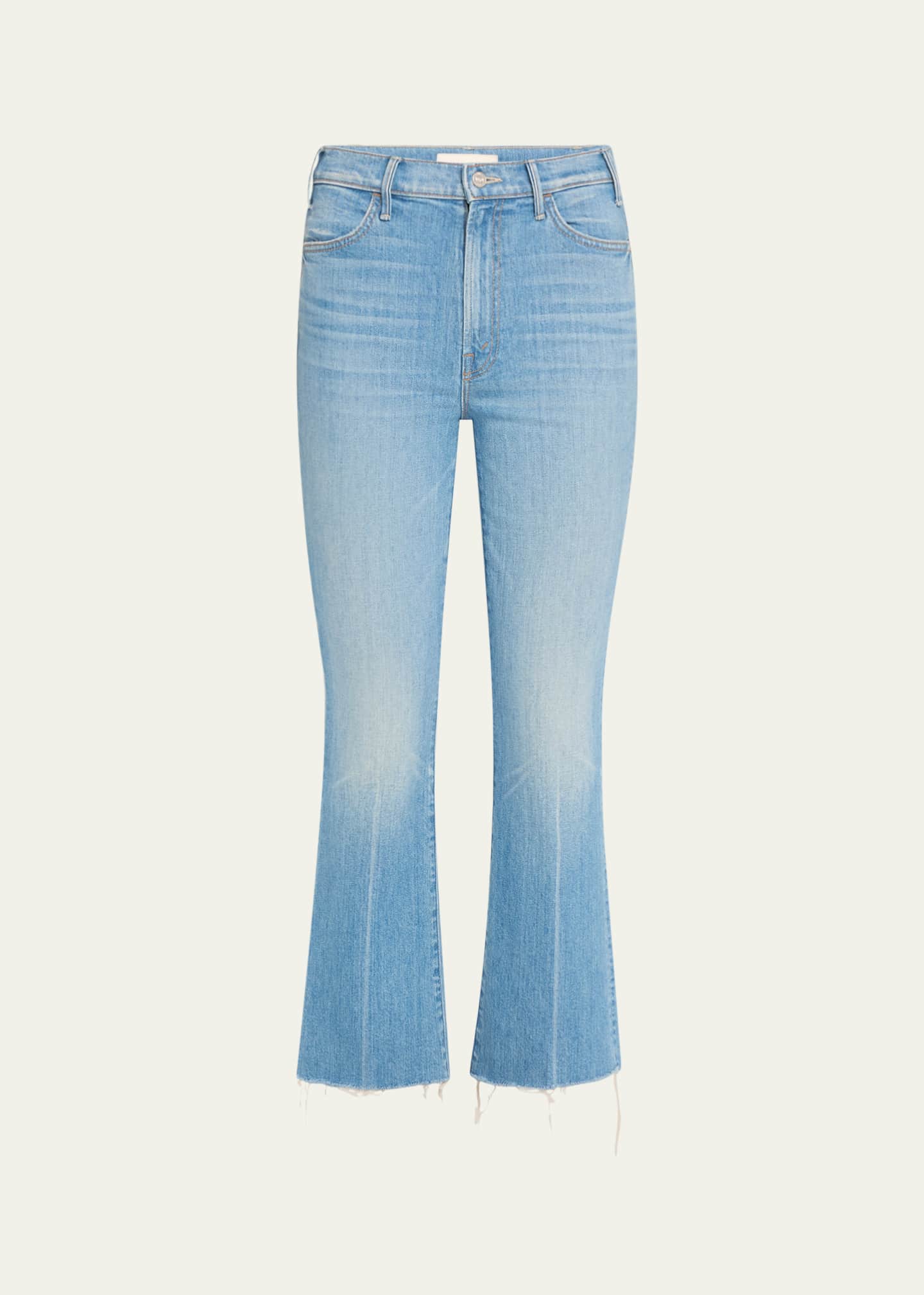 MOTHER The Hustler Ankle Fray Straight-Leg Jeans Image 1 of 5