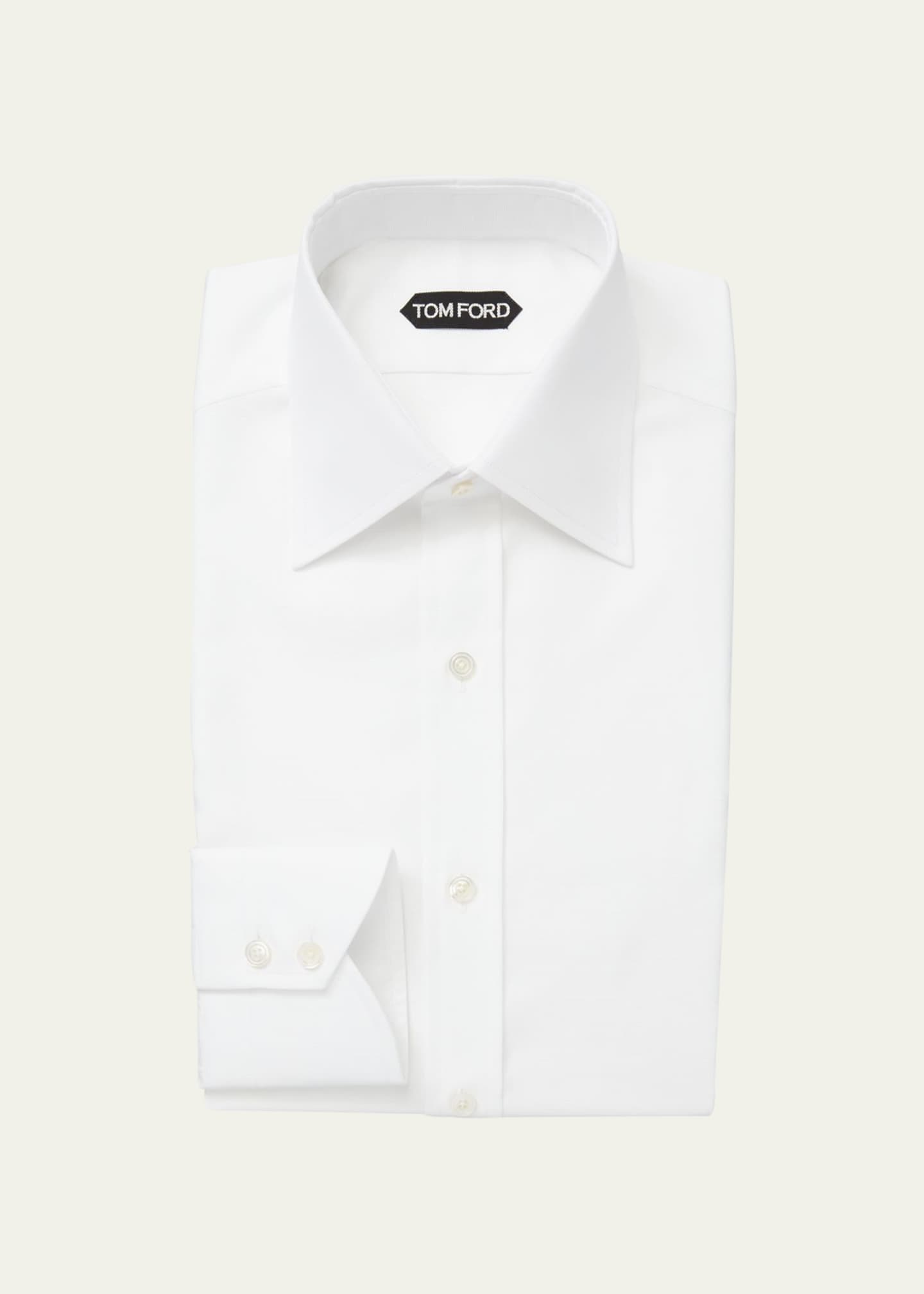 TOM FORD Men's Classic-Collar Poplin Dress Shirt - Bergdorf Goodman