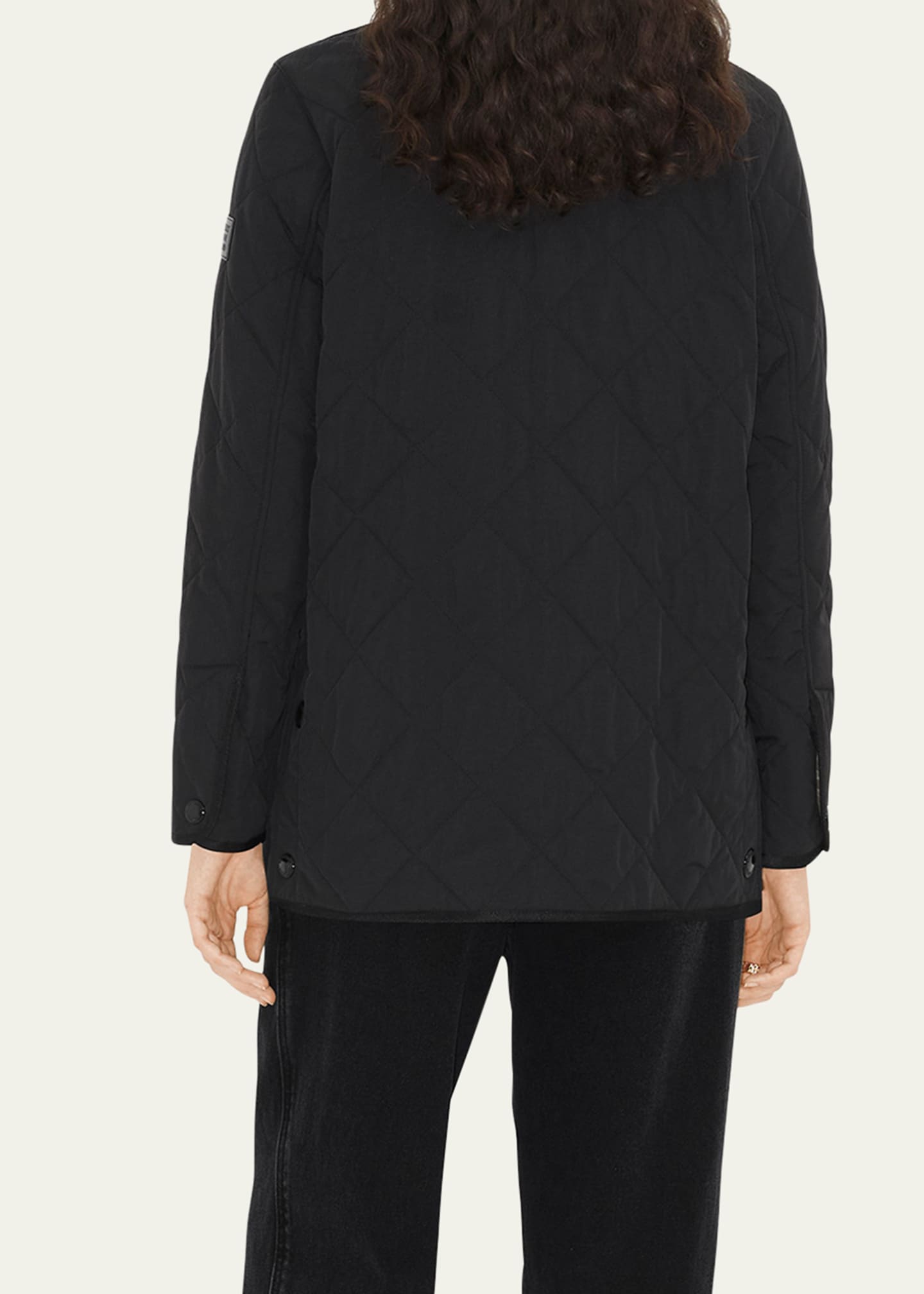 Burberry Cotswold Quilted Barn Jacket, Black - Bergdorf Goodman