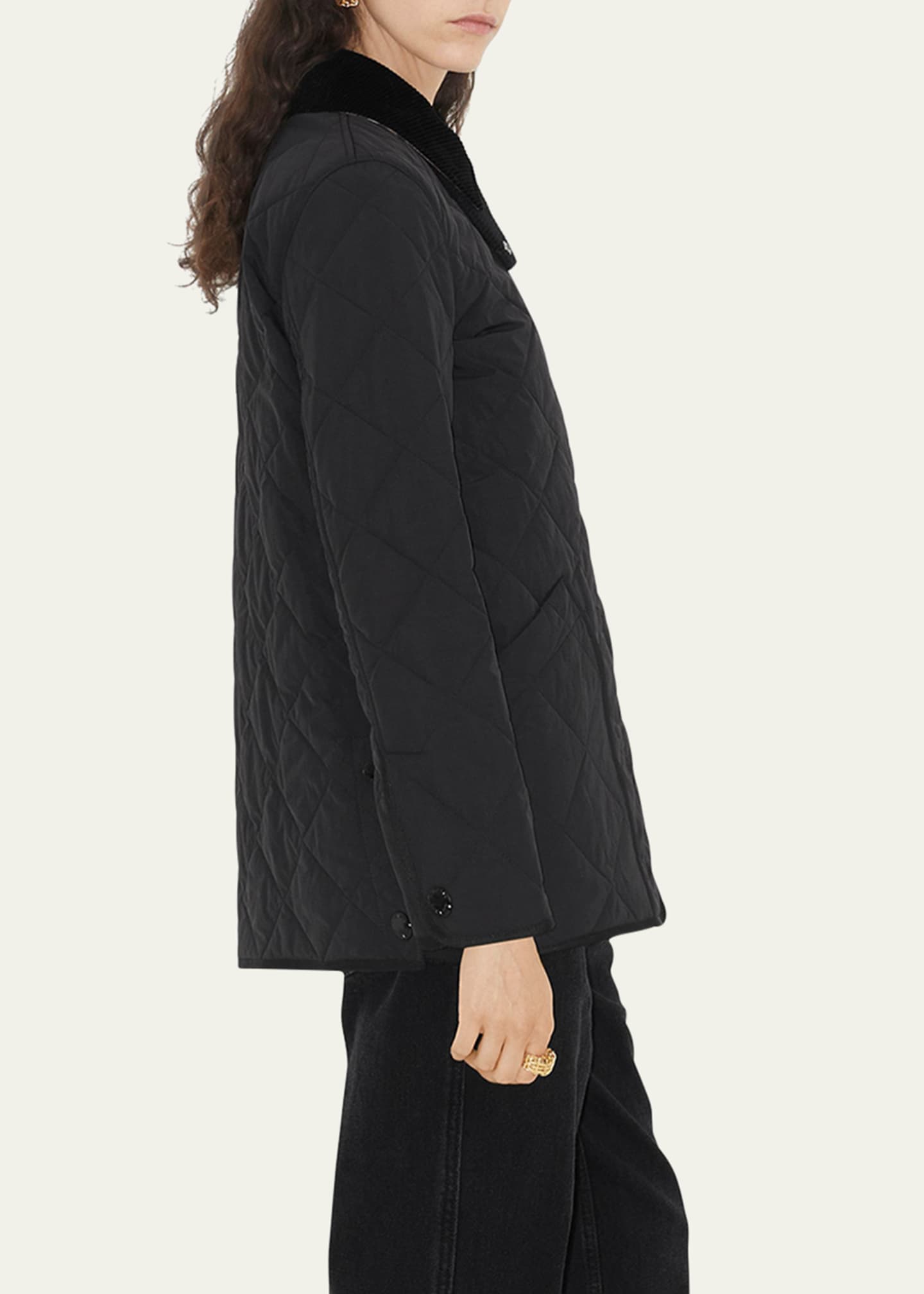 Burberry men's quilted jacket 2025 black