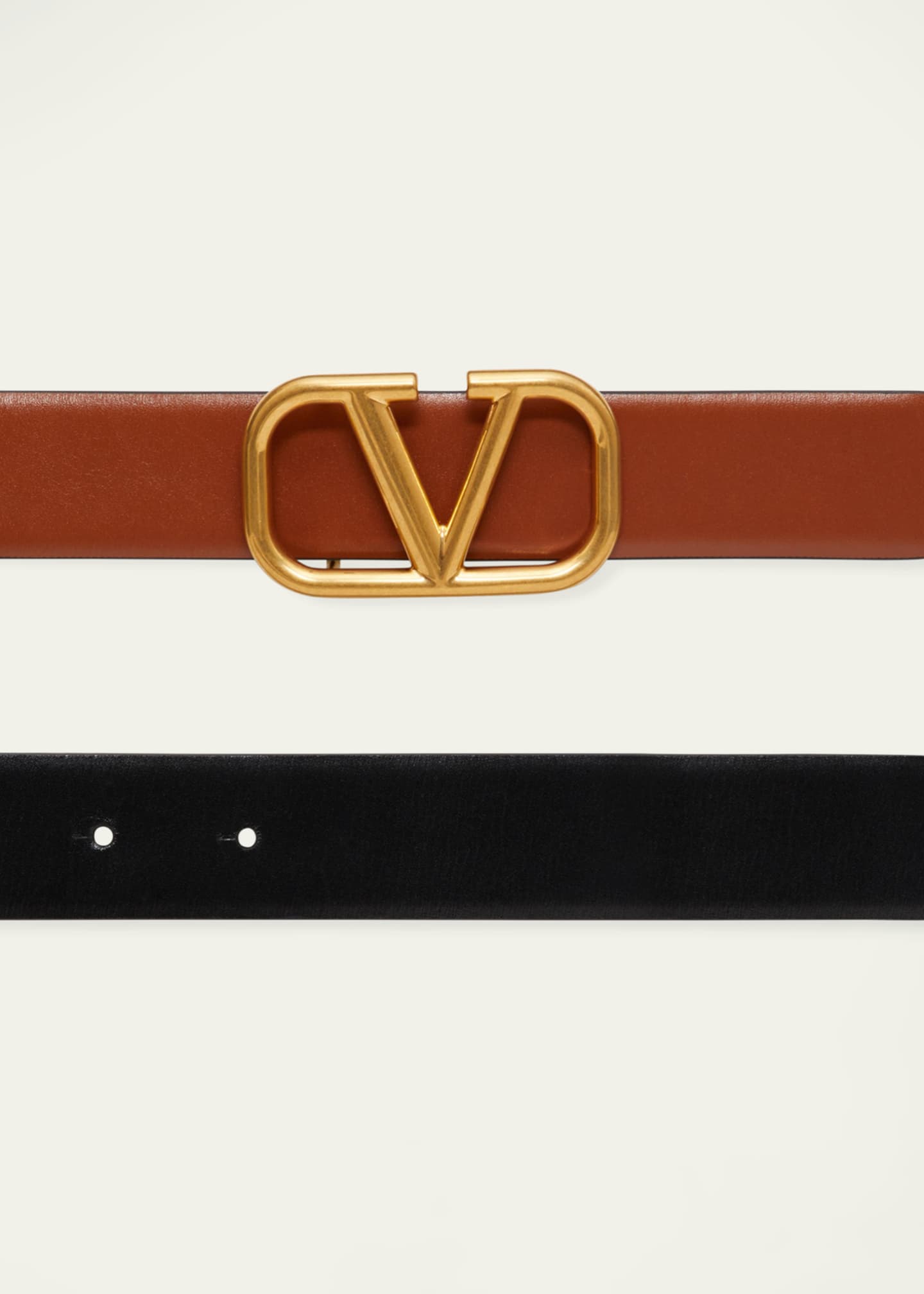 Valentino Garavani VLogo Reversible Leather Belt, 30mm Image 4 of 5