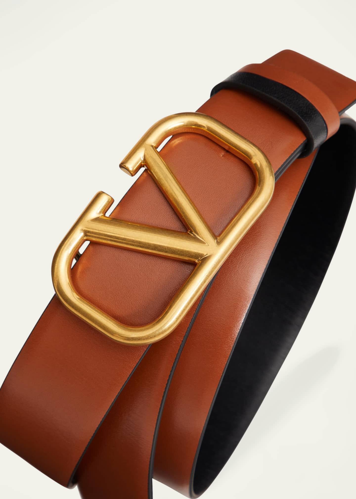 Valentino Garavani VLogo Reversible Leather Belt, 30mm Image 5 of 5