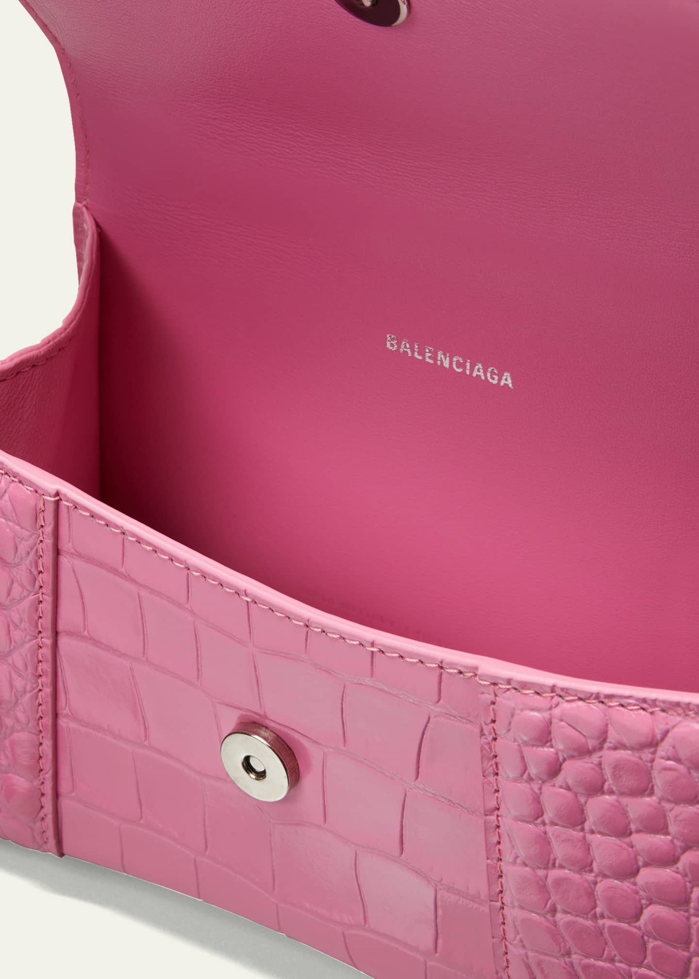 Balenciaga Hourglass XS Crocodile-Embossed Top-Handle Bag - Bergdorf ...