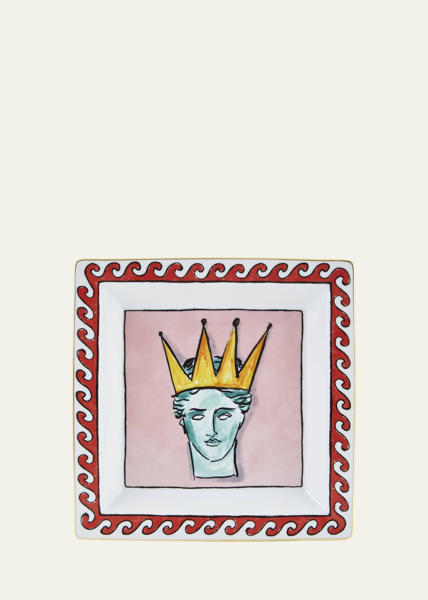 GINORI 1735 Il Viaggio di Nettuno Vide Poche Plate, Pink