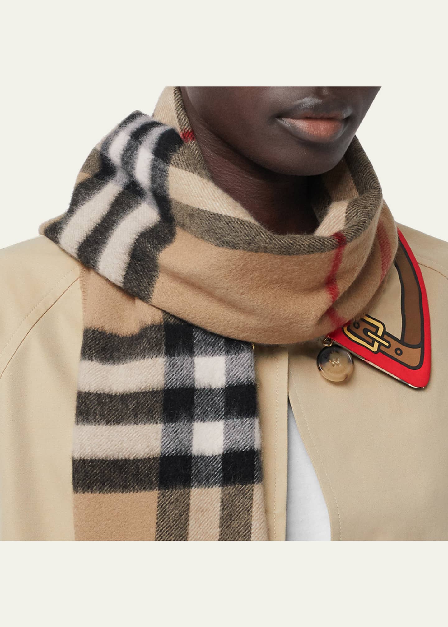 Burberry Giant Check Cashmere Scarf