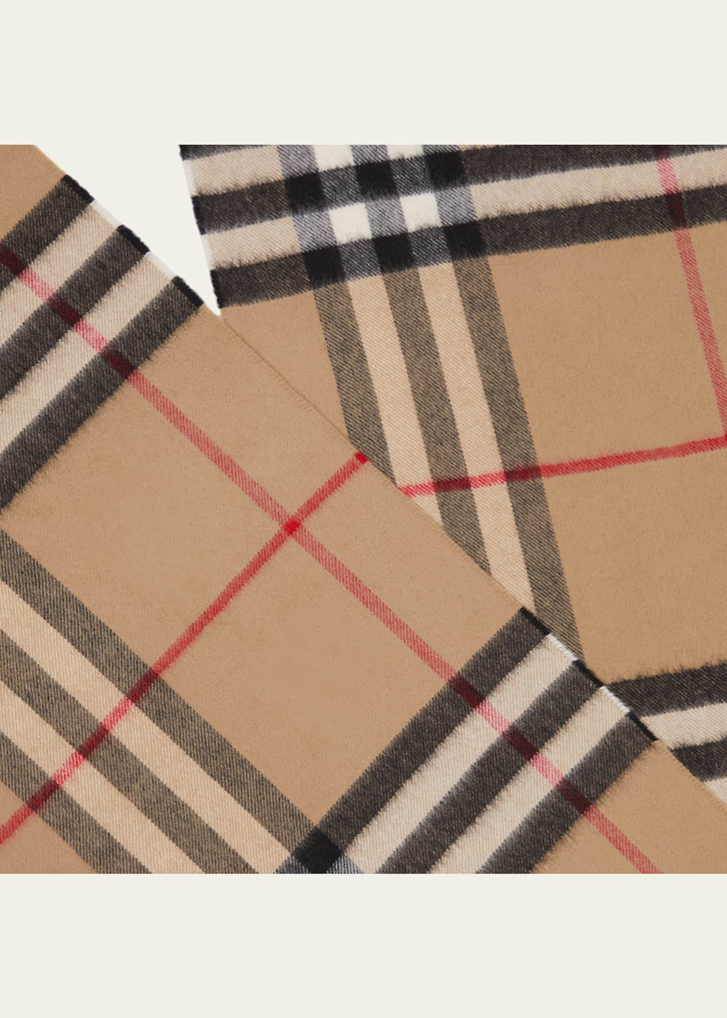 BURBERRY - Giant Check Cashmere Scarf