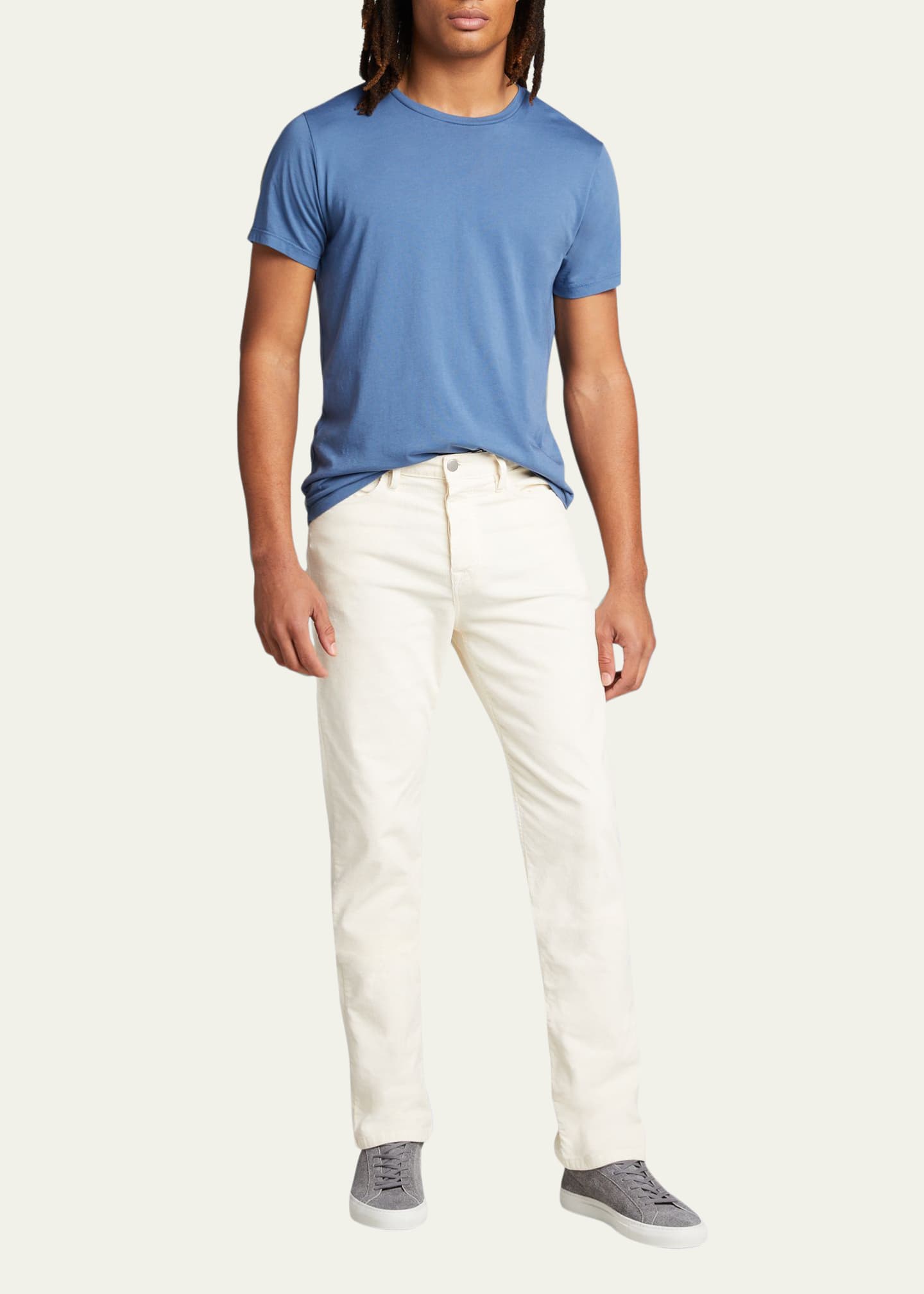 Save Khaki Men's Supima Jersey Solid Crewneck T-Shirt Image 2 of 5
