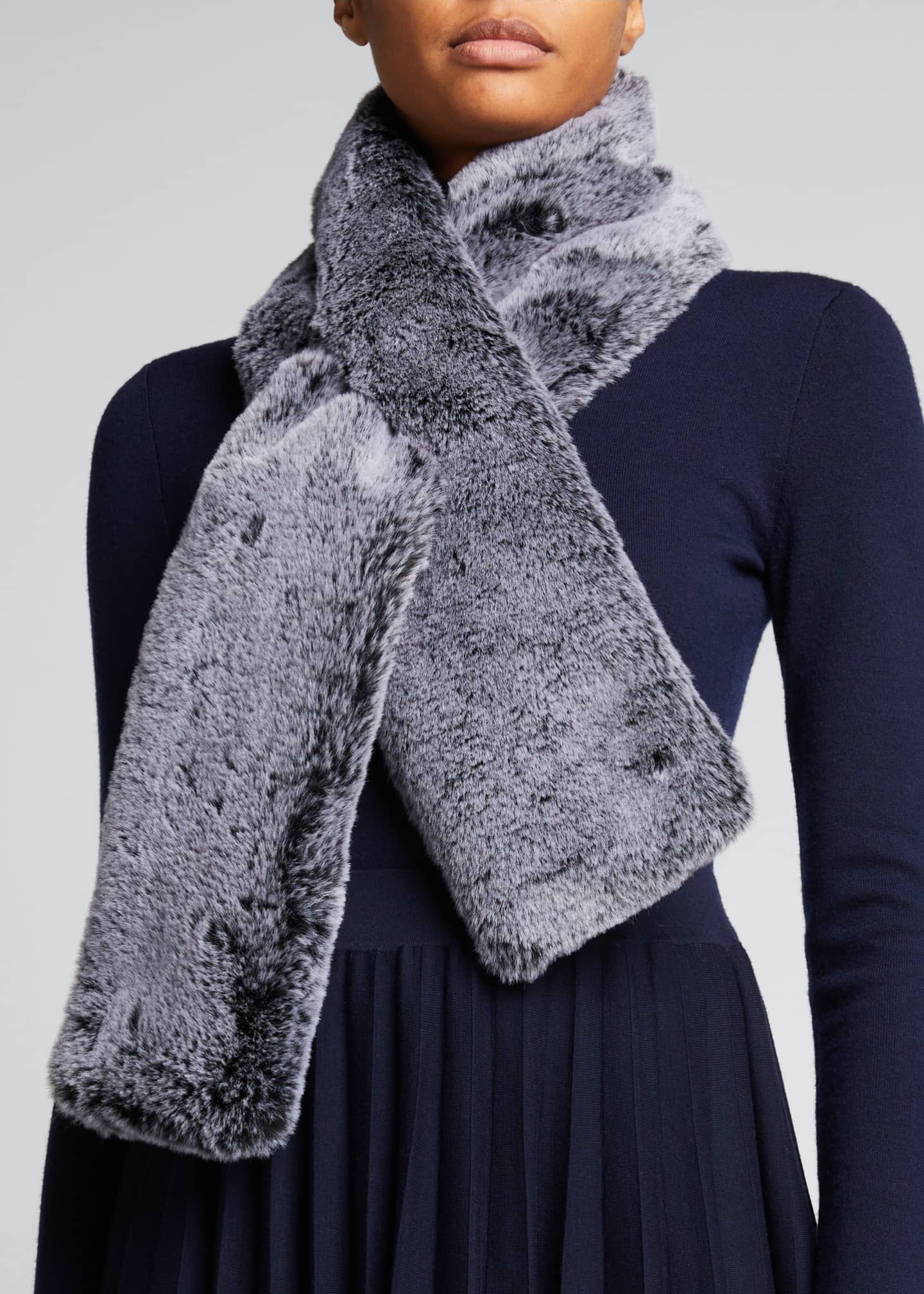 Surell Accessories Faux-Fur Pull-Through Scarf Image 3 of 4