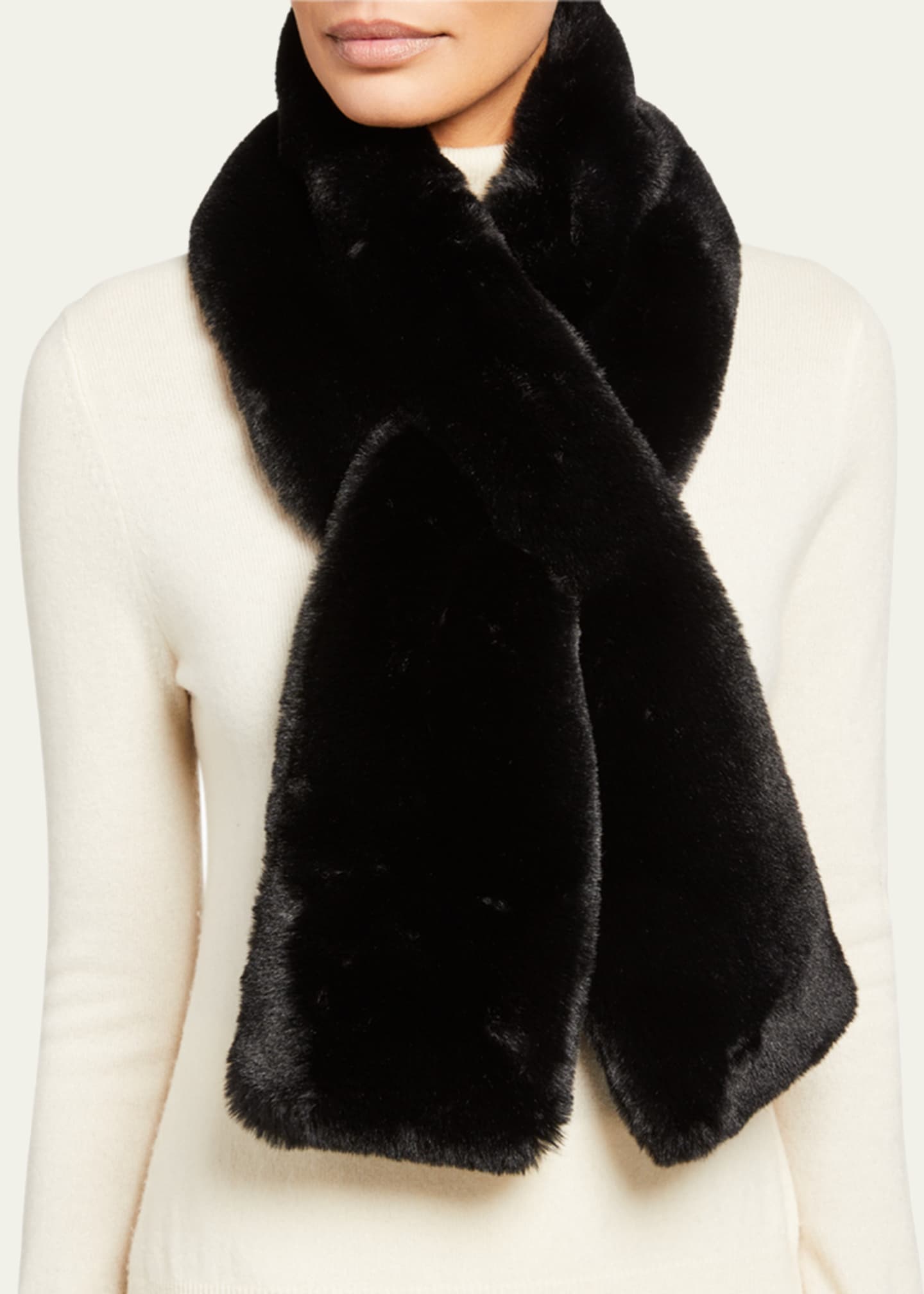 Surell Accessories Faux-Fur Pull-Through Scarf Image 2 of 4