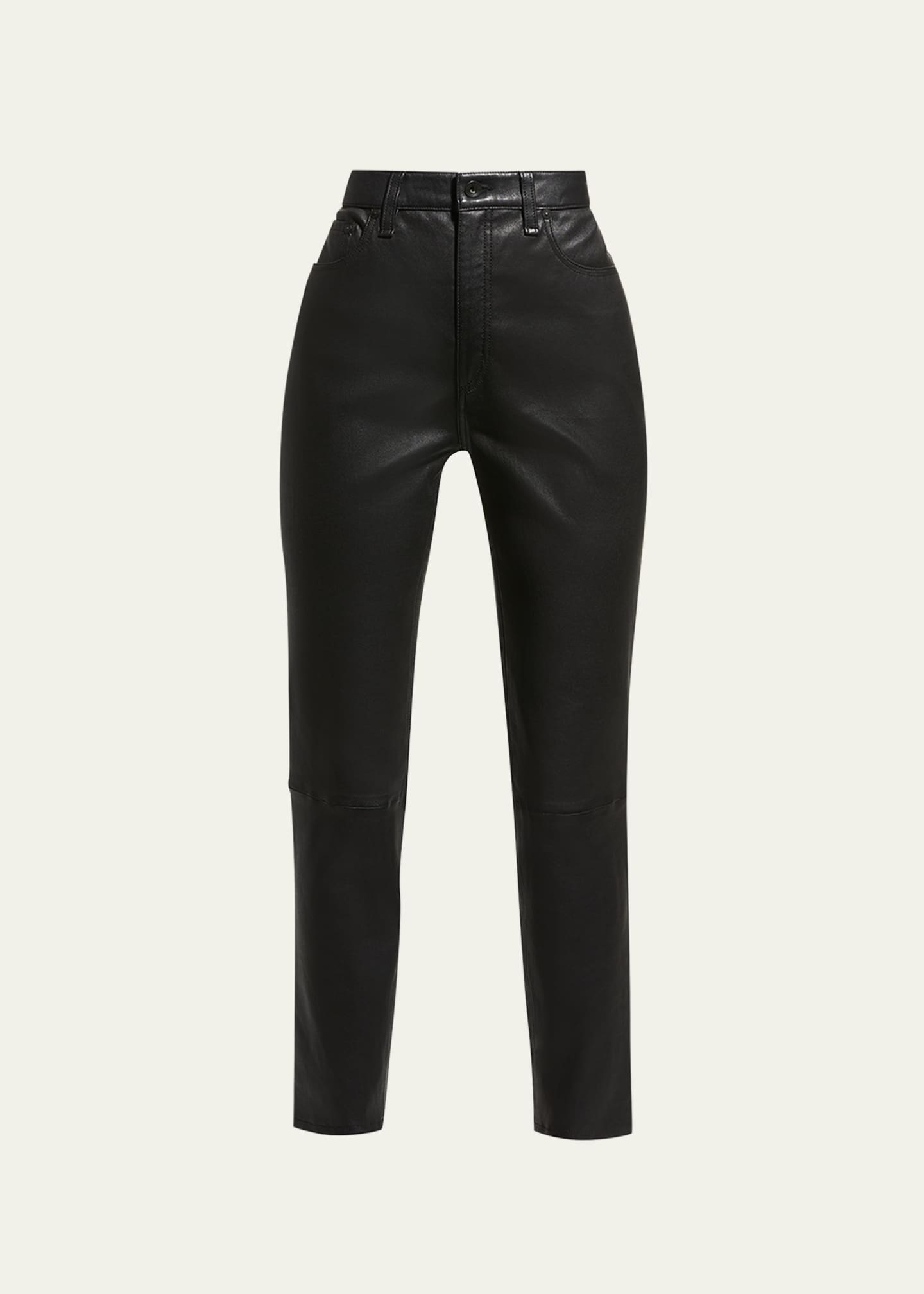 Rag & Bone Nina Leather High-Rise Pants - Bergdorf Goodman