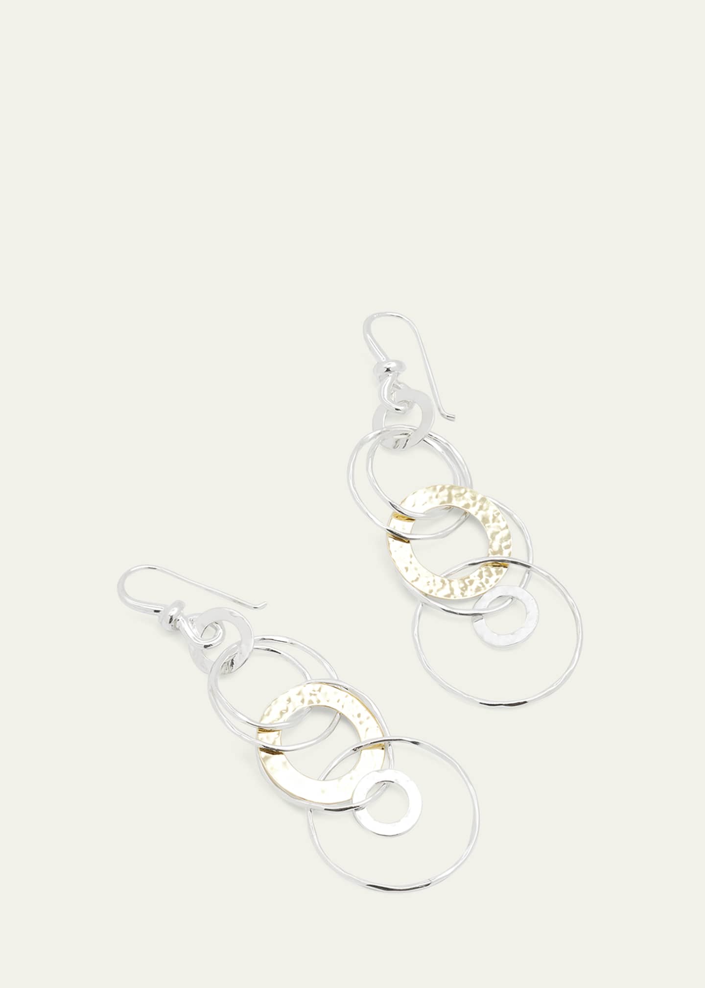 Ippolita Hammered Jet Set Earrings in Chimera Image 3 of 5