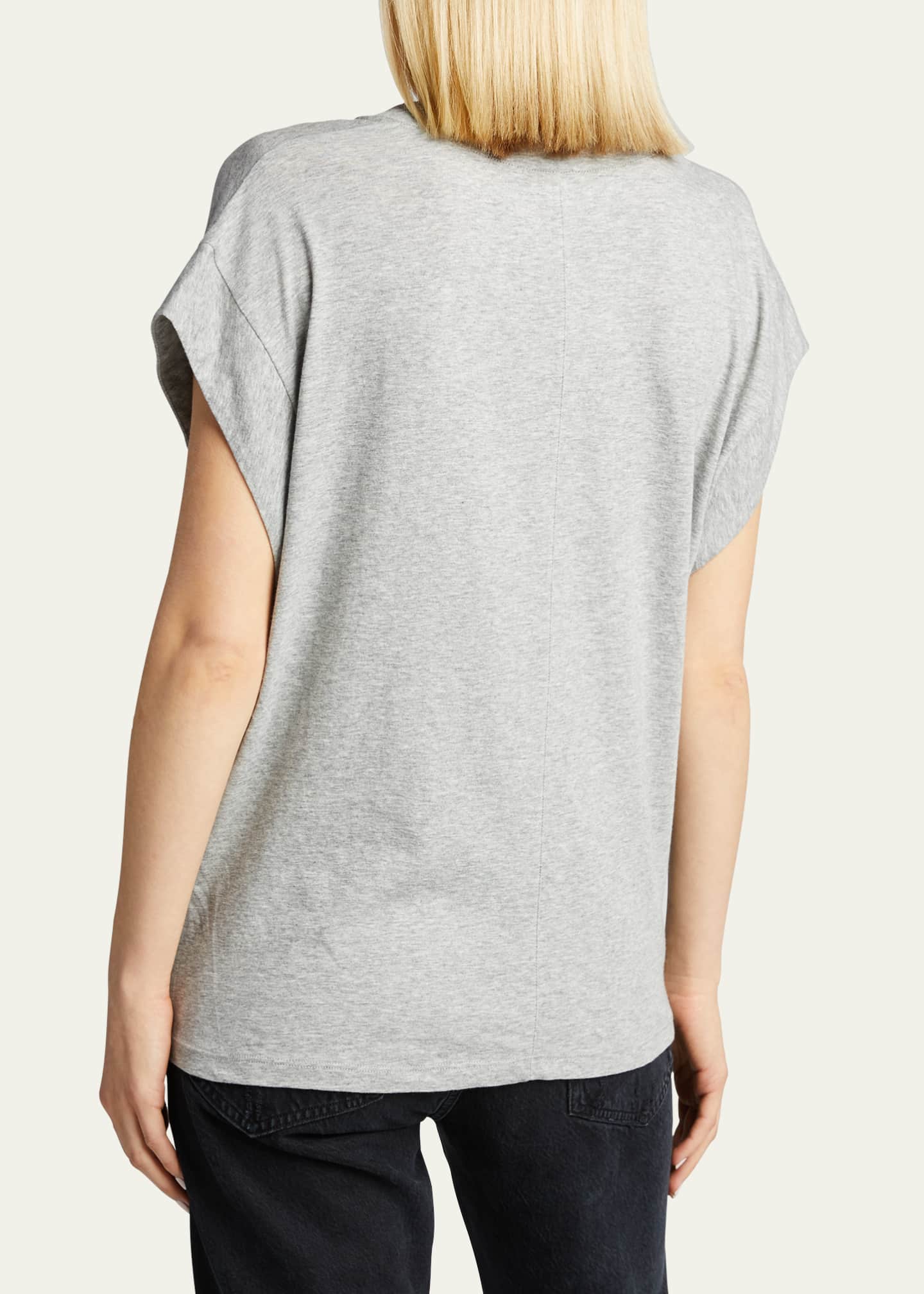 FRAME Le Mid Rise V-Neck Tee Image 3 of 5