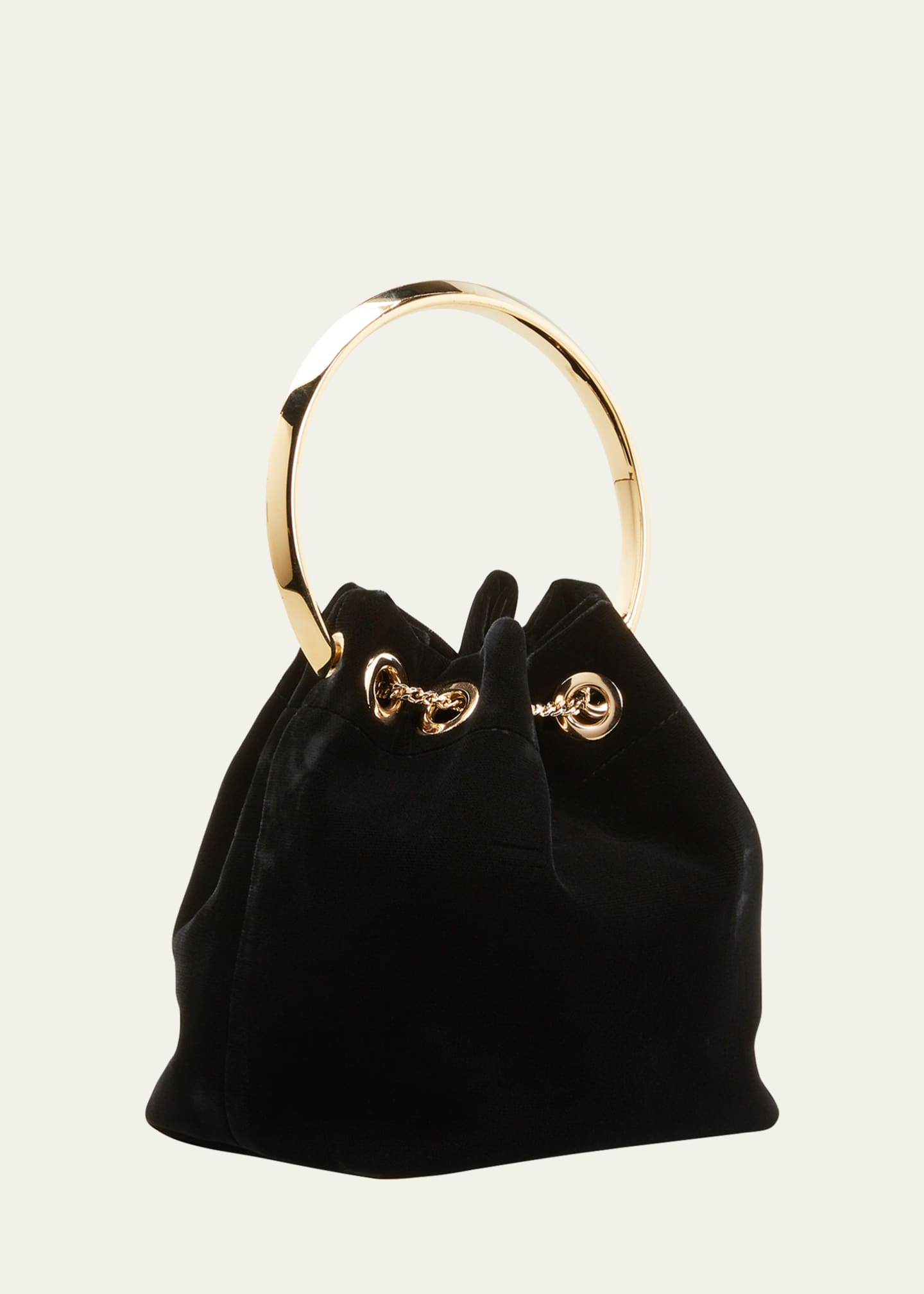 Jimmy Choo Bon Bon Velvet with Metal Handle - Bergdorf Goodman