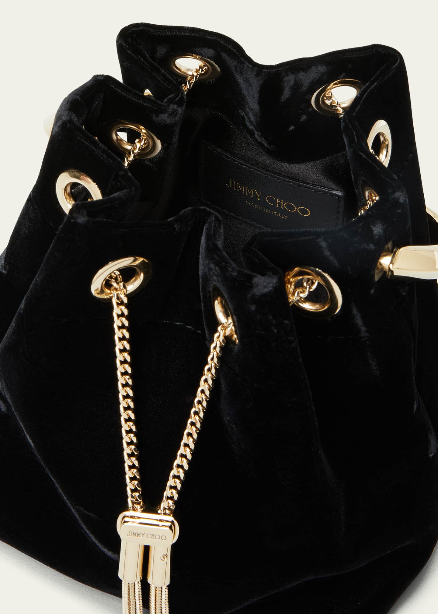 Jimmy Choo Bon Bon Velvet with Metal Handle - Bergdorf Goodman