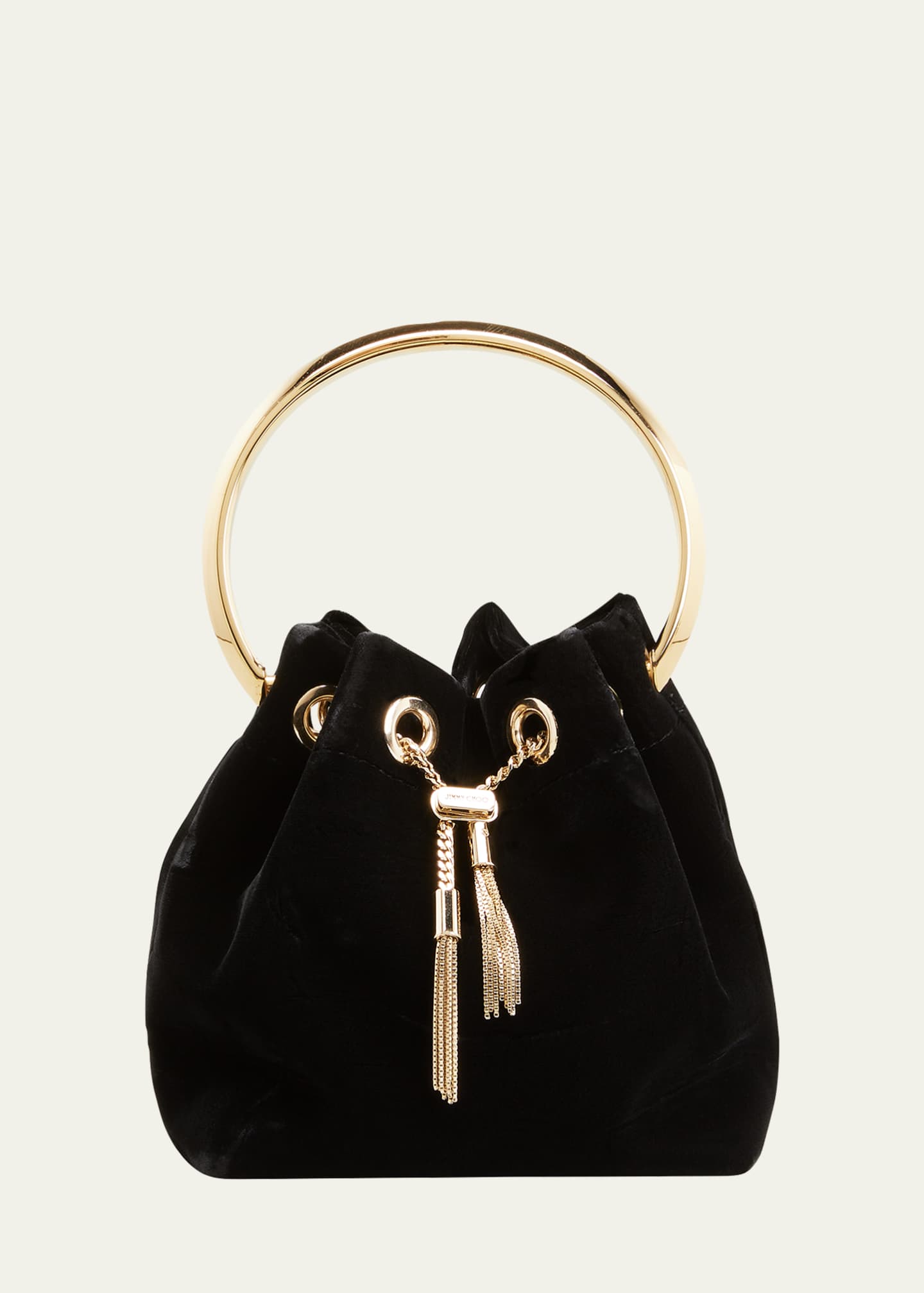 Jimmy Choo Bon Bon Velvet with Metal Handle - Bergdorf Goodman
