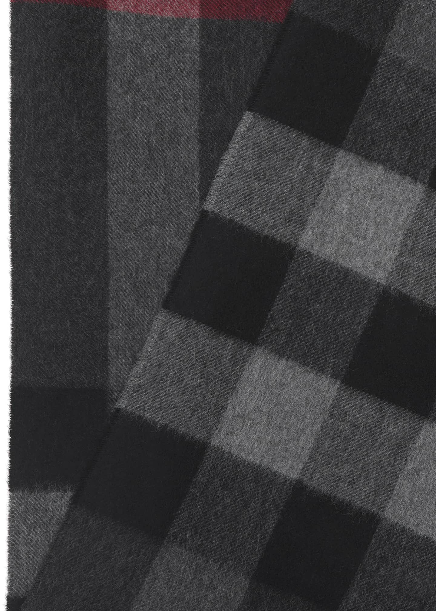 Burberry Check Cashmere Scarf - Black