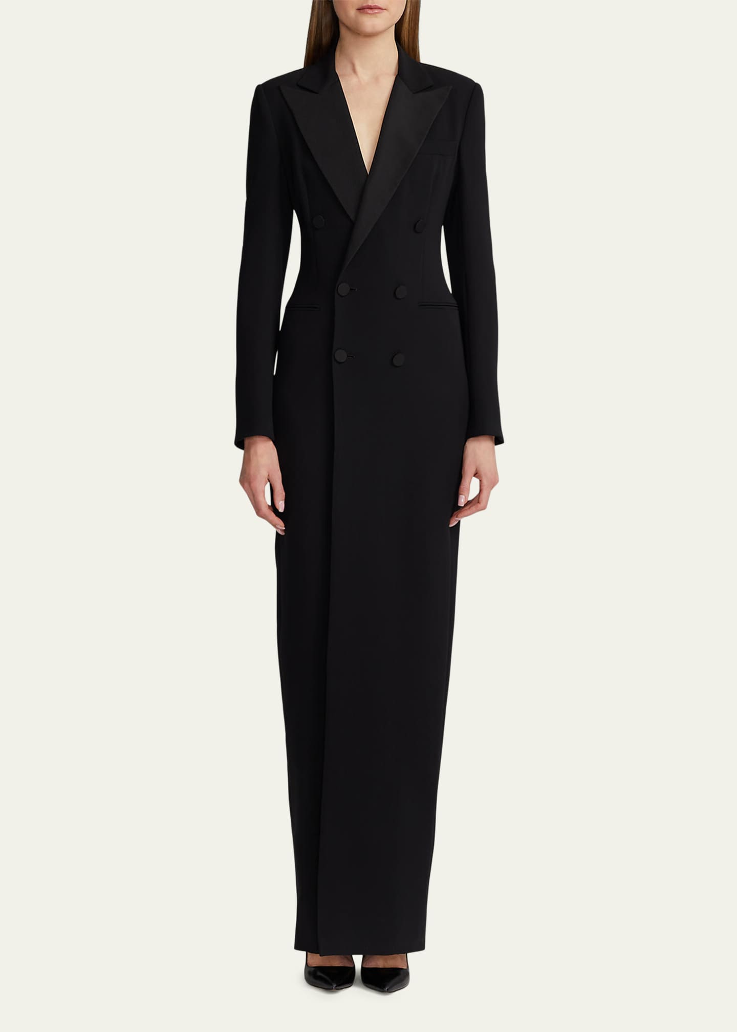 Ralph Lauren Collection Kristian Double-Breasted Evening Dress Image 2 of 5
