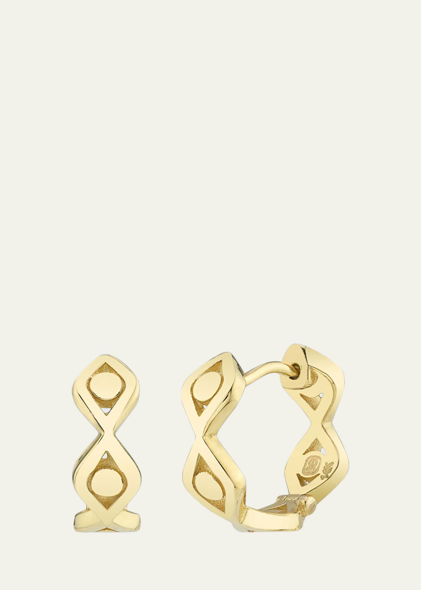 Sydney Evan 14k Evil Eye Huggie Hoop Earrings