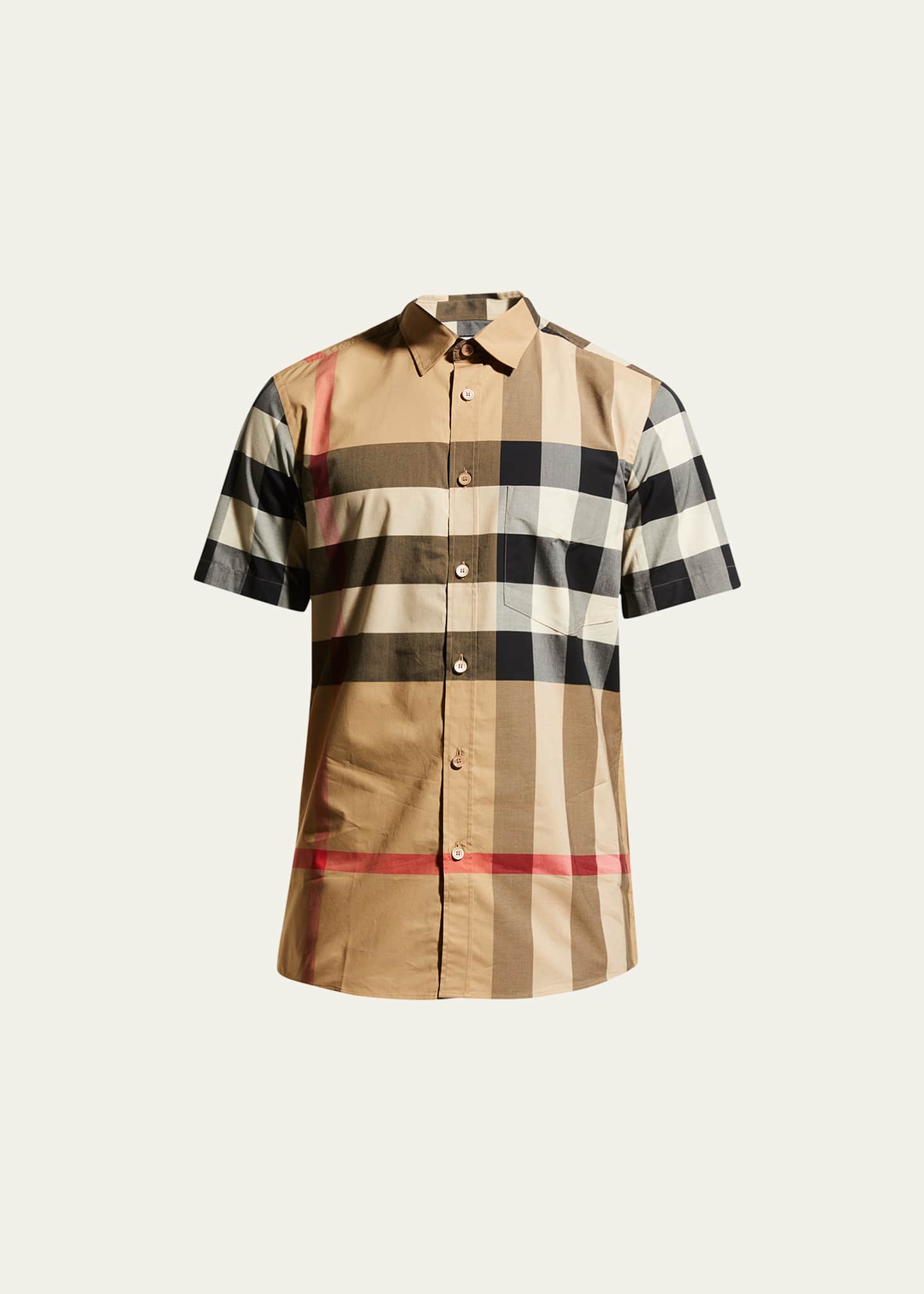 Burberry mens shirt short sleeve hot sale