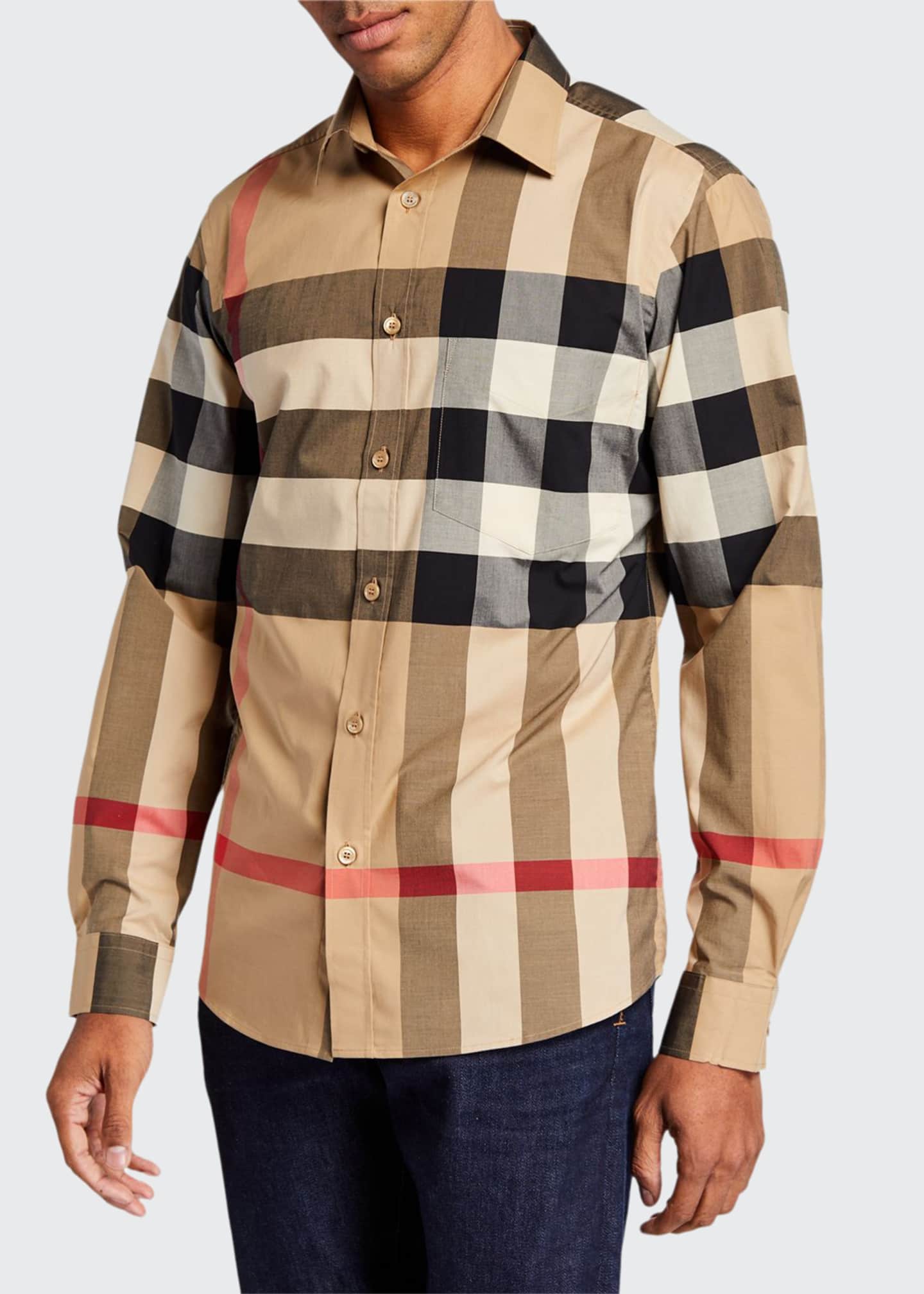 Burberry men's button down new arrivals