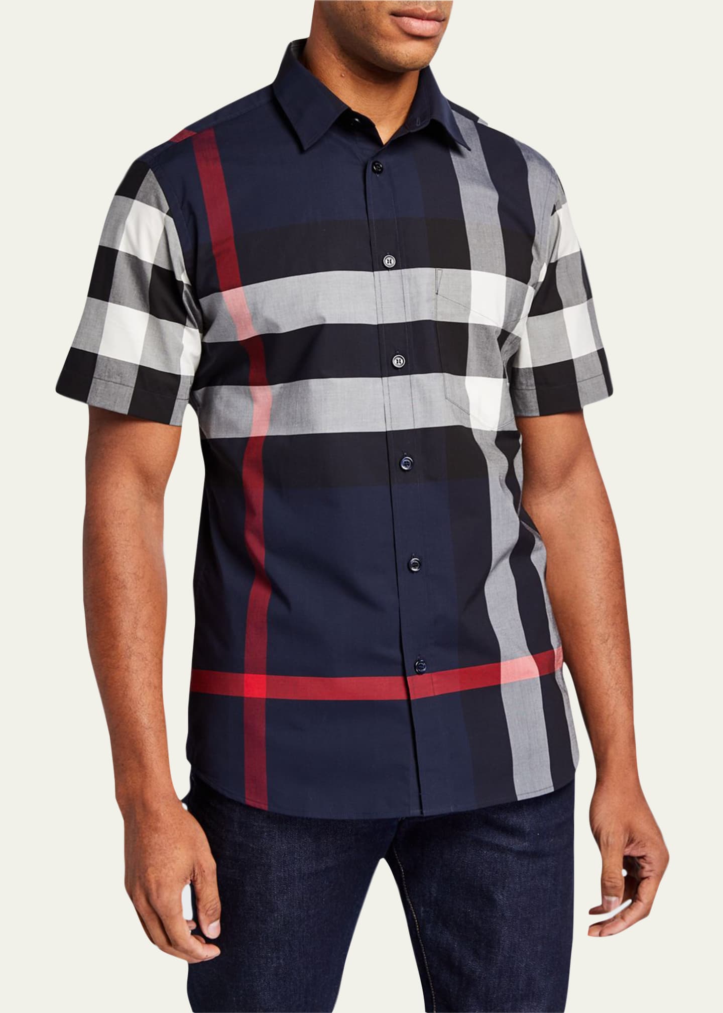Burberry men's button up short sleeve shop