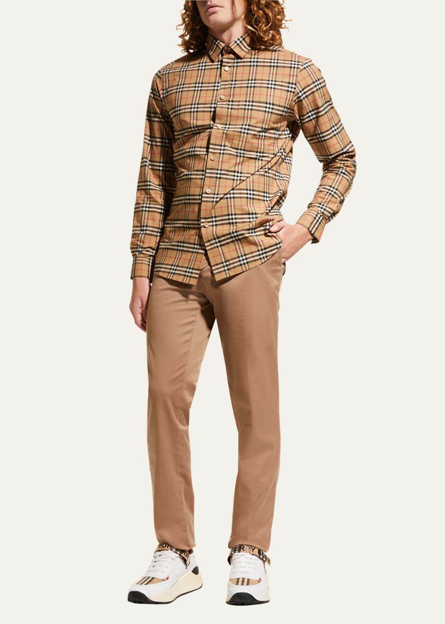 Burberry Men's Simpson Check-Pattern Sport Shirt - Bergdorf Goodman